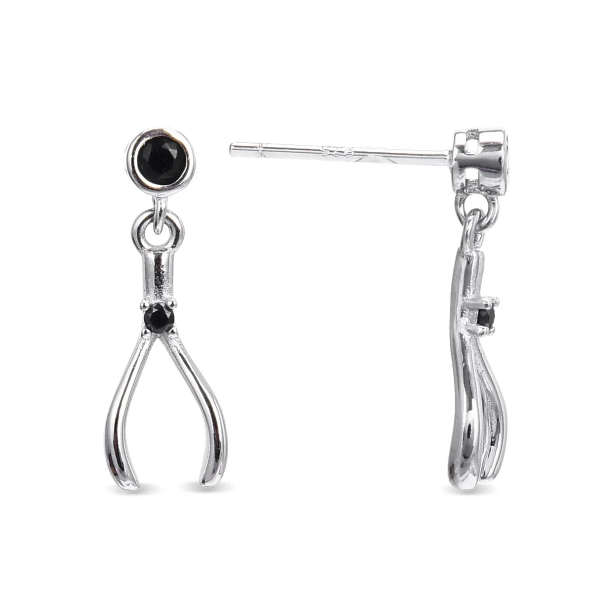 Pendientes Bekrul Plata De Ley 925 - Bekrul NEGRO