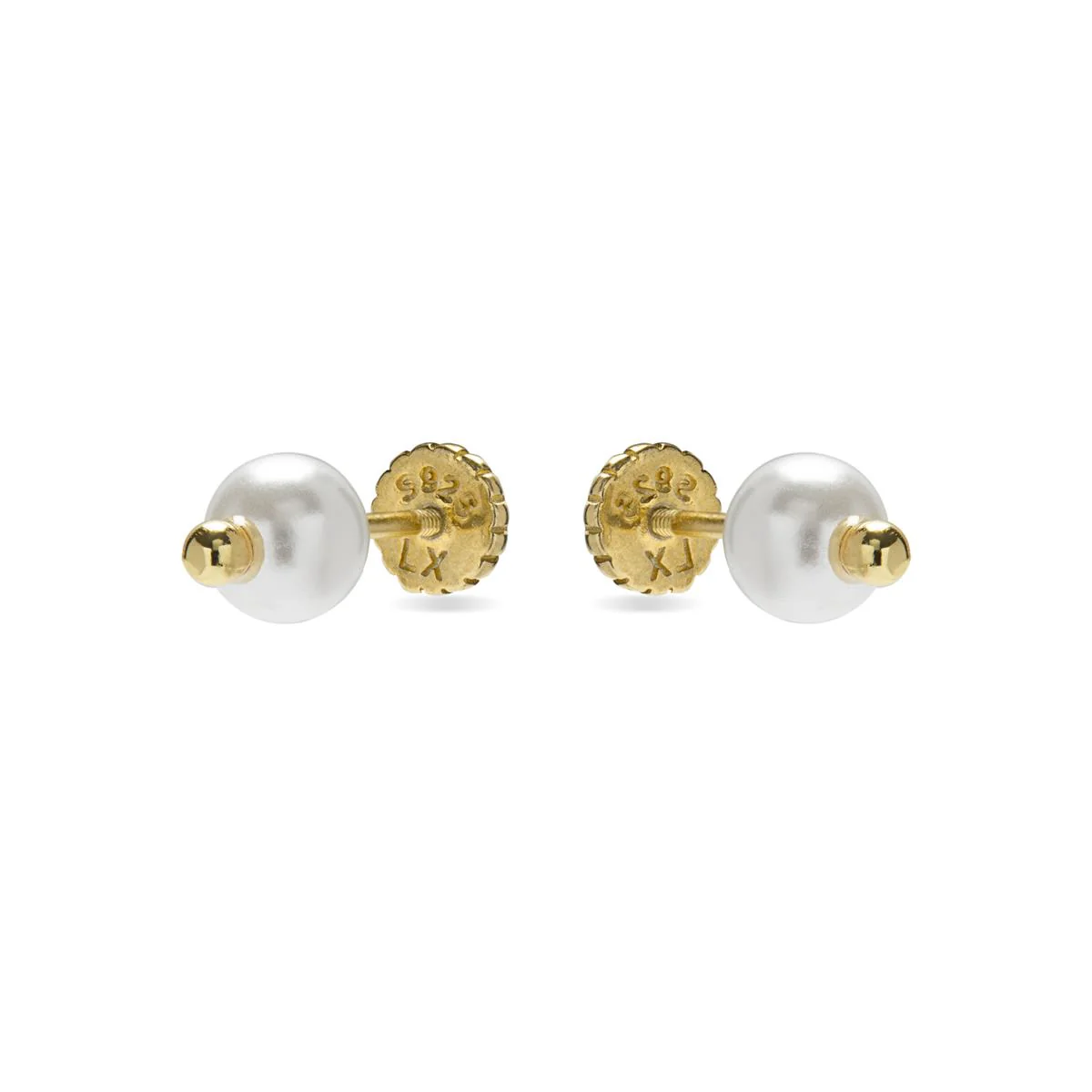 Pendientes Bola Plata De Ley 925 - Bola BLANCO - Image 2