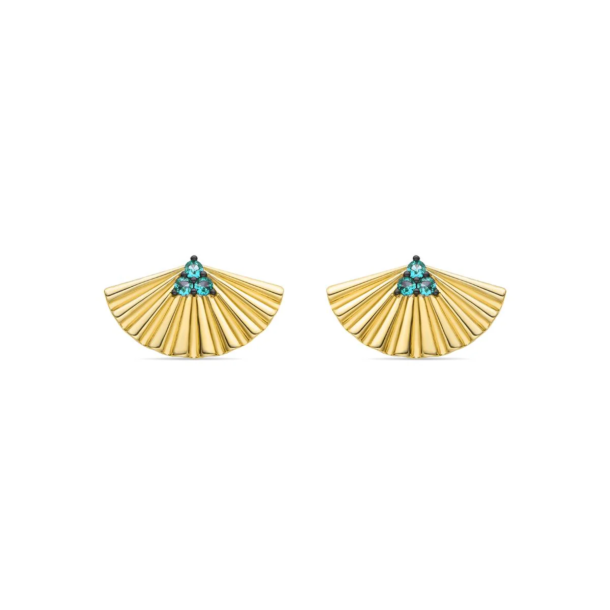Pendientes Bowal acabado en oro 18k - Bowal VERDE