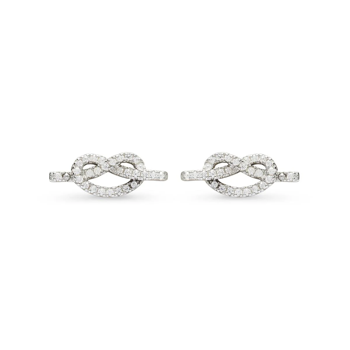 Pendientes Bretzel Plata De Ley 925 - Bretzel BLANCO