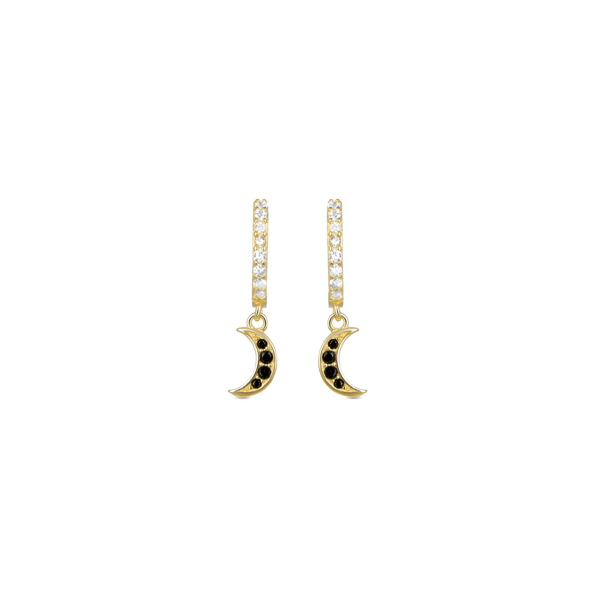 Pendientes Bubga Plata De Ley 925 - Bubga NEGRO