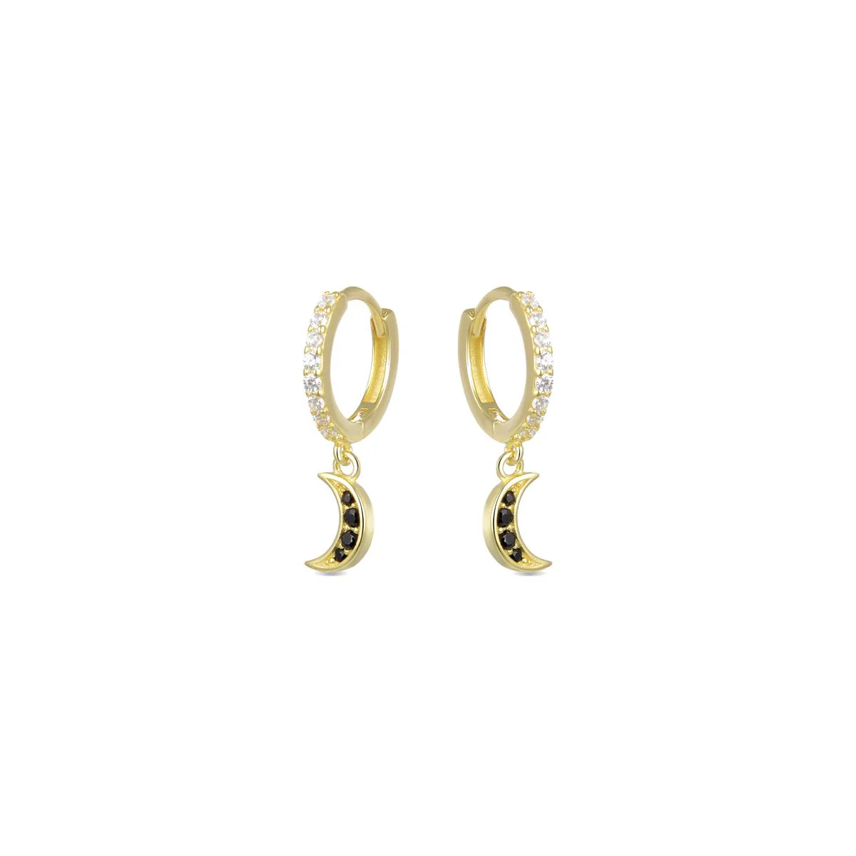 Pendientes Bubga Plata De Ley 925 - Bubga NEGRO - Image 2