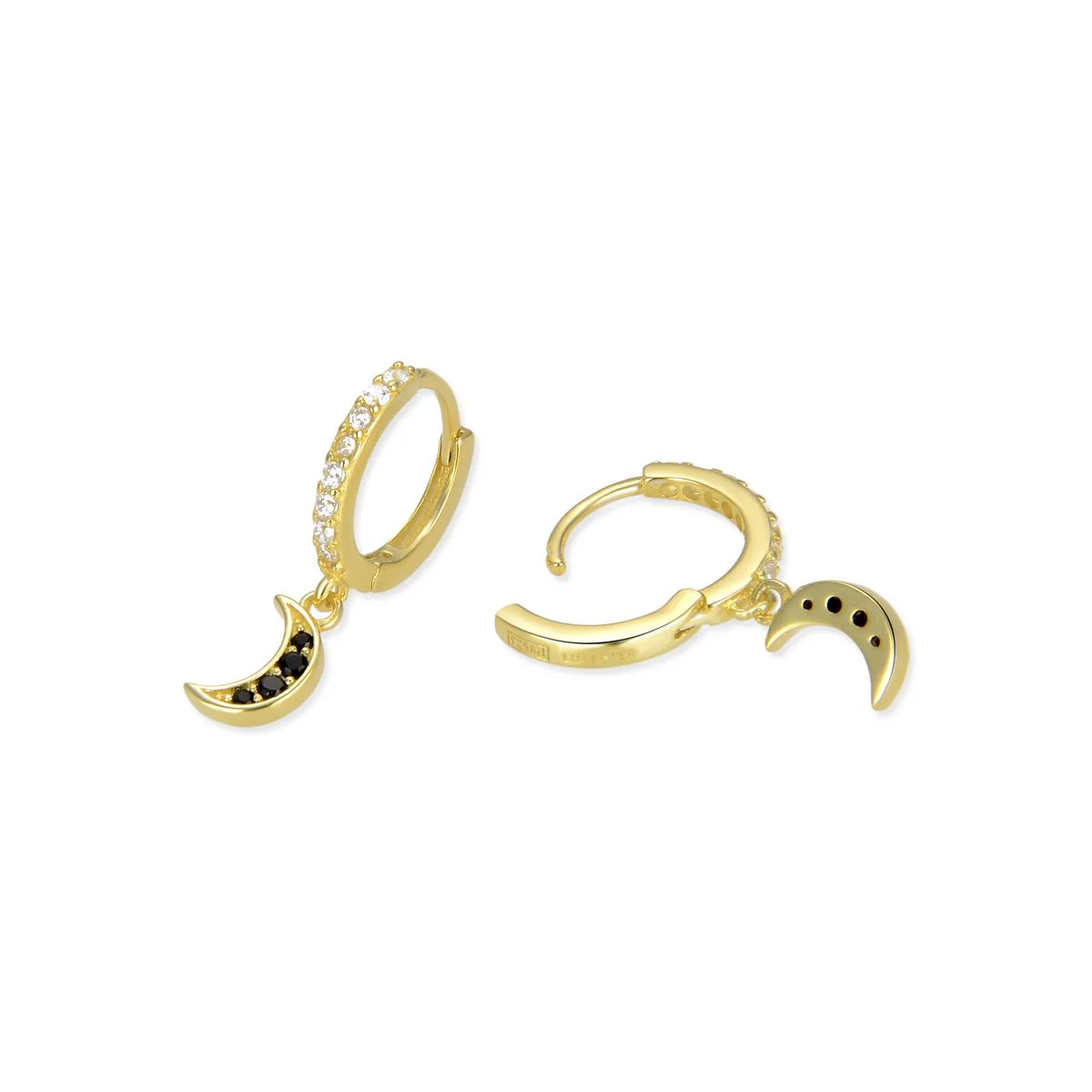 Pendientes Bubga Plata De Ley 925 - Bubga NEGRO - Image 3
