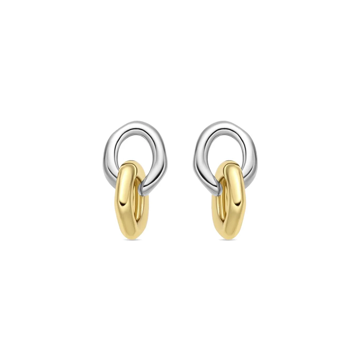 Pendientes Bume acabado oro amarillo 18k y plata - Bume AMARILLO