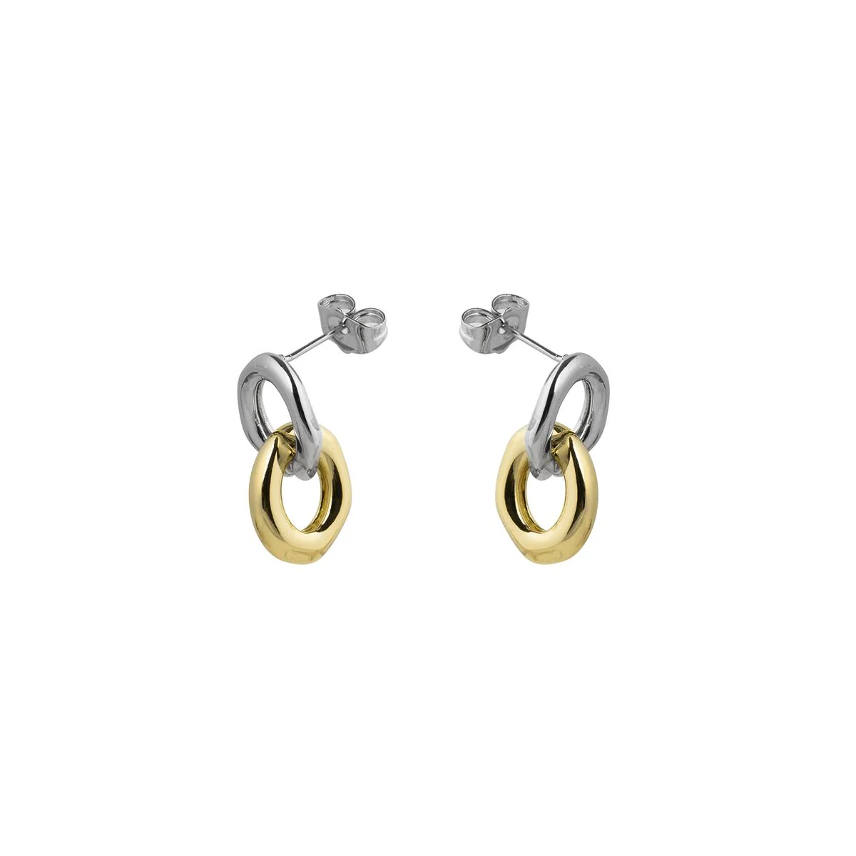 Pendientes Bume acabado oro amarillo 18k y plata - Bume AMARILLO - Image 2