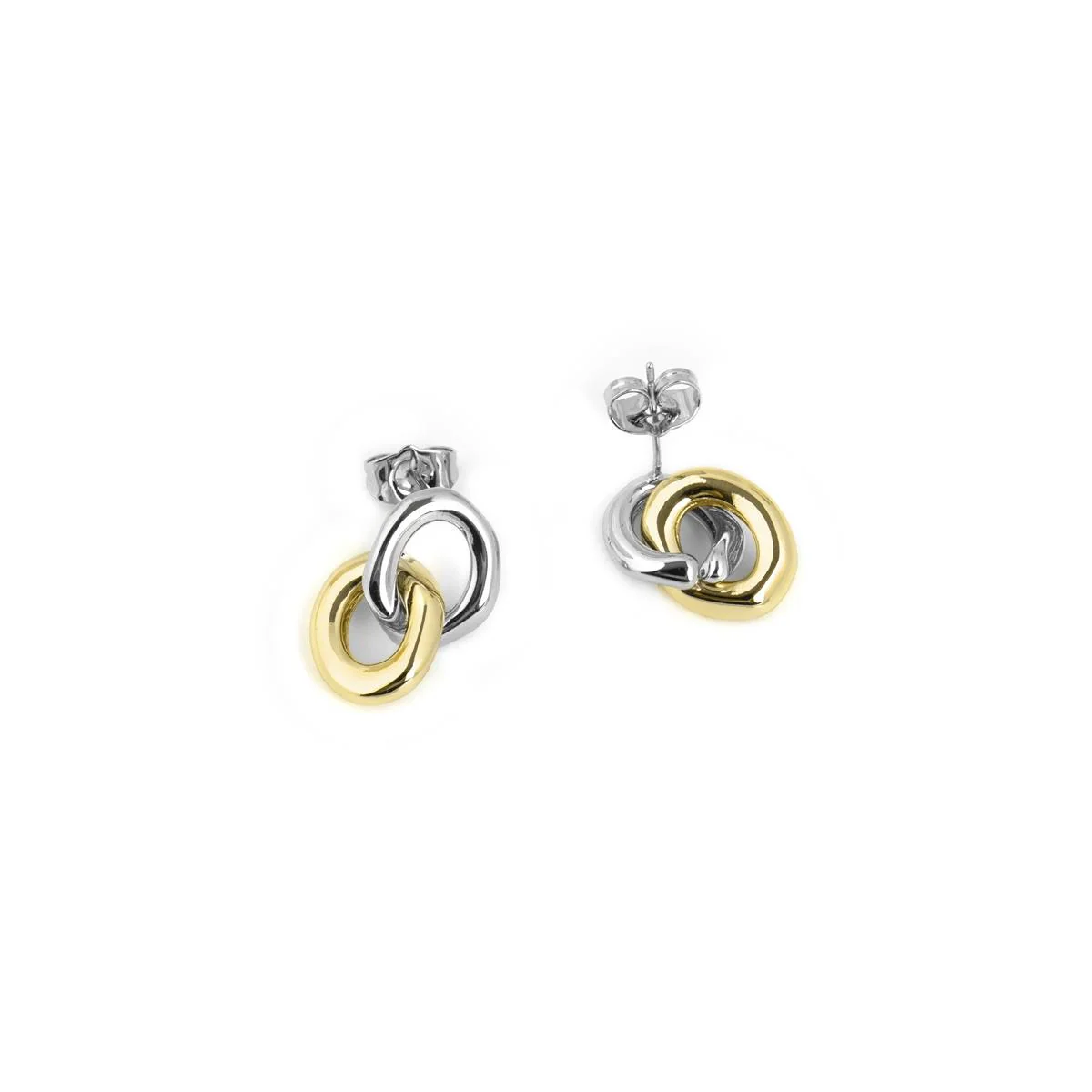 Pendientes Bume acabado oro amarillo 18k y plata - Bume AMARILLO - Image 3