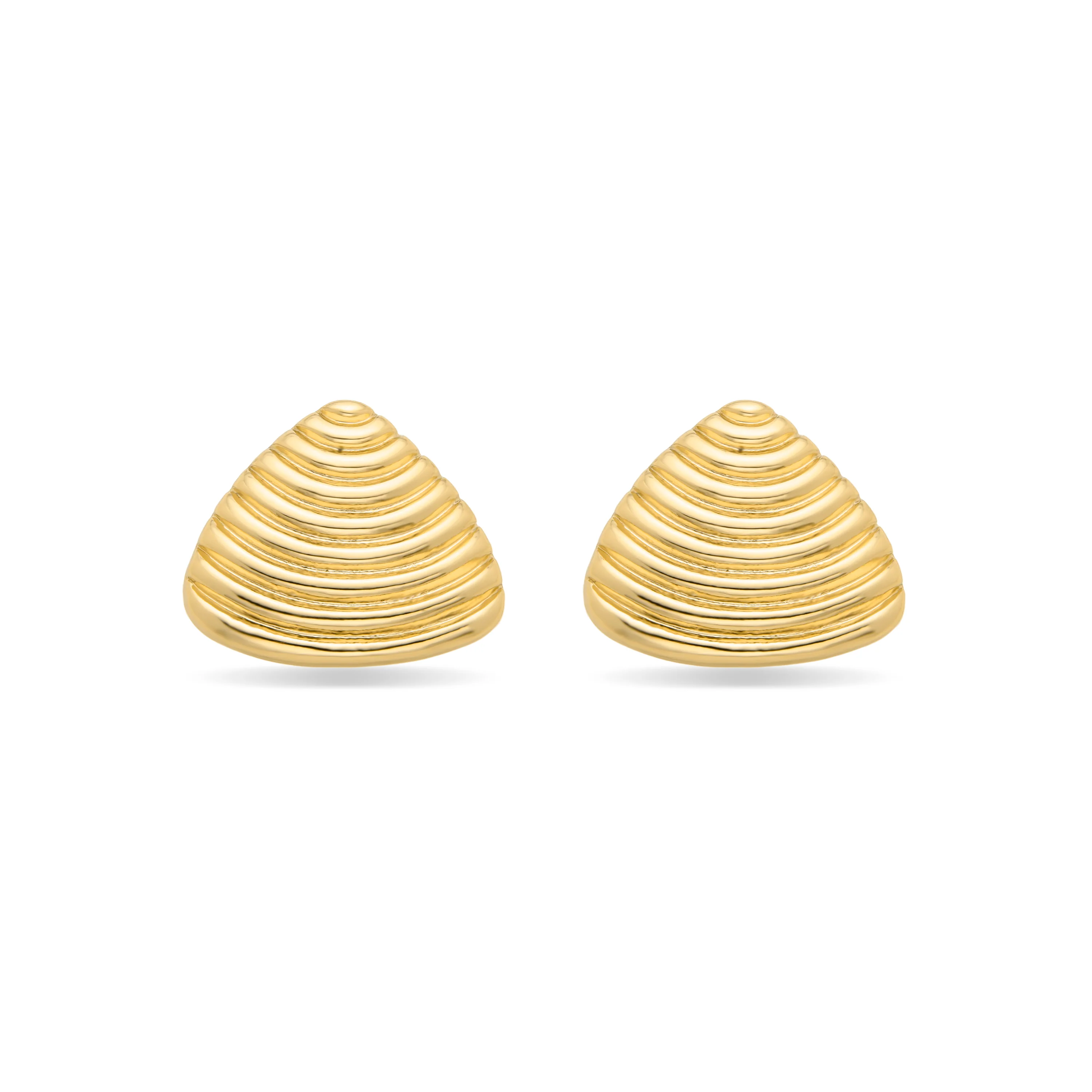 Pendientes acabados en oro amarillo 18K - Caimiz