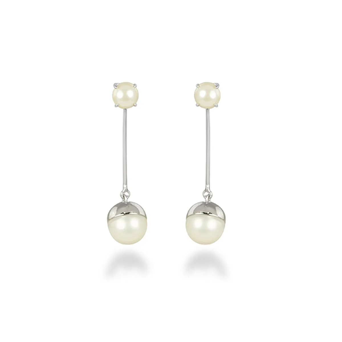Pendientes Calder acabado en Rodio - Calder BLANCO