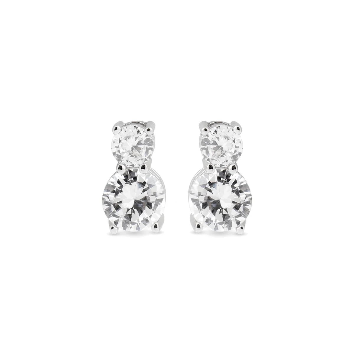 Pendientes Canwyn Plata y Circonita Brillante - Canwyn BLANCO