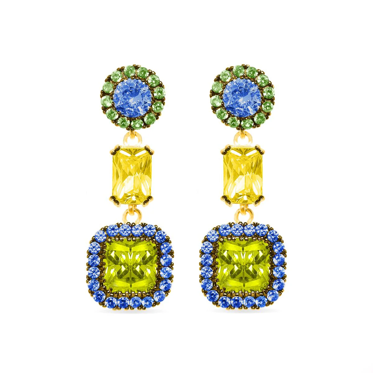 Pendientes Caresh Plata De Ley 925 - Caresh MULTICOLOR
