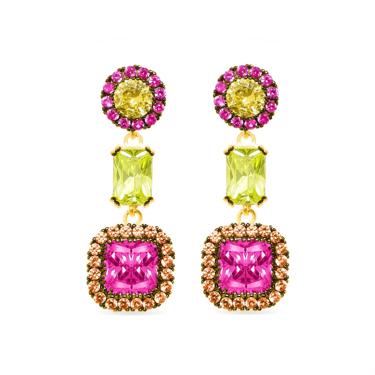 Pendientes Caresh Plata De Ley 925 - Caresh MULTICOLOR