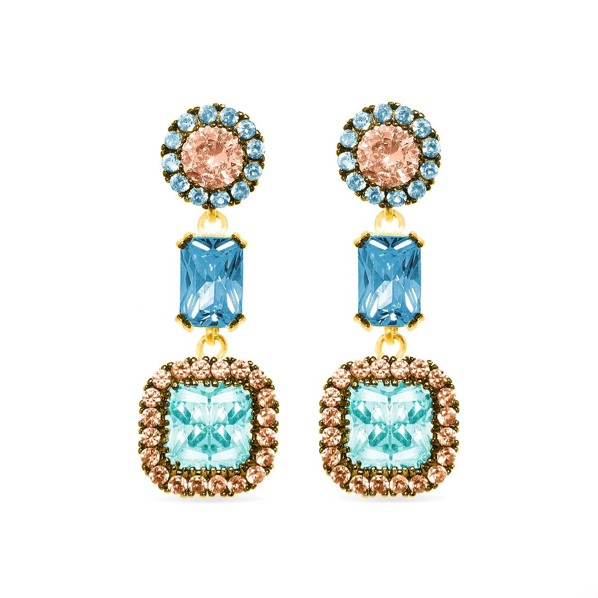Pendientes Caresh Plata De Ley 925 - Caresh MULTICOLOR
