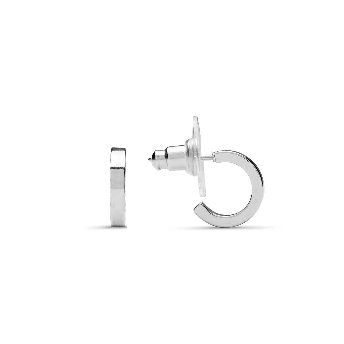 Pendientes Caror acabado en Rodio - 10mm - Caror GRIS