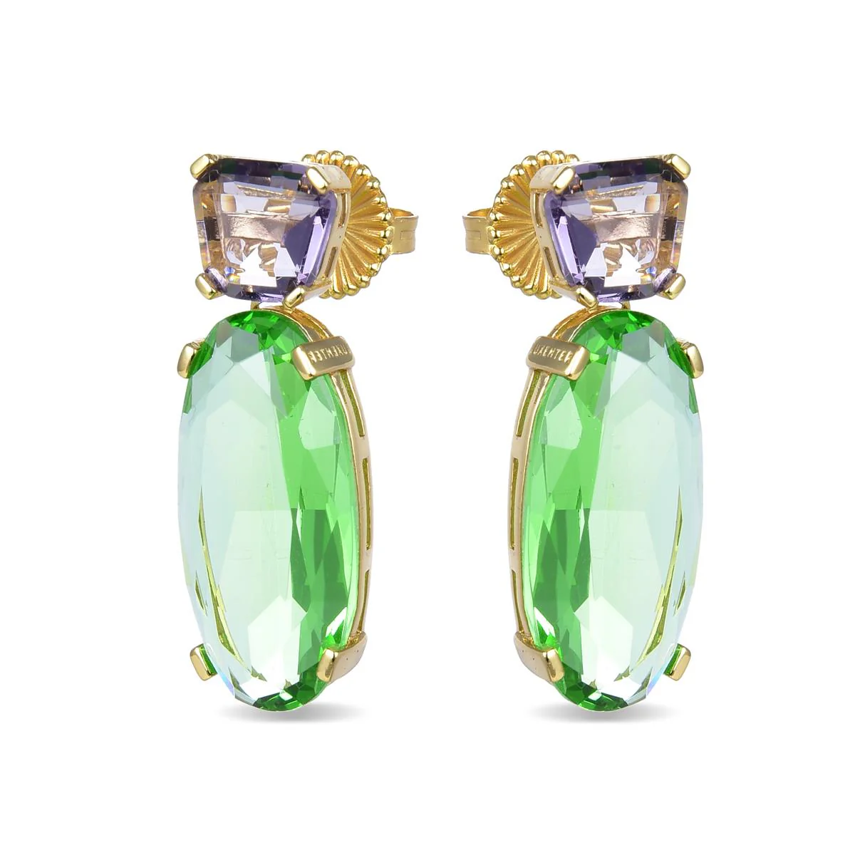 Pendientes Cate Plata De Ley 925 - Cate VERDE - Image 2