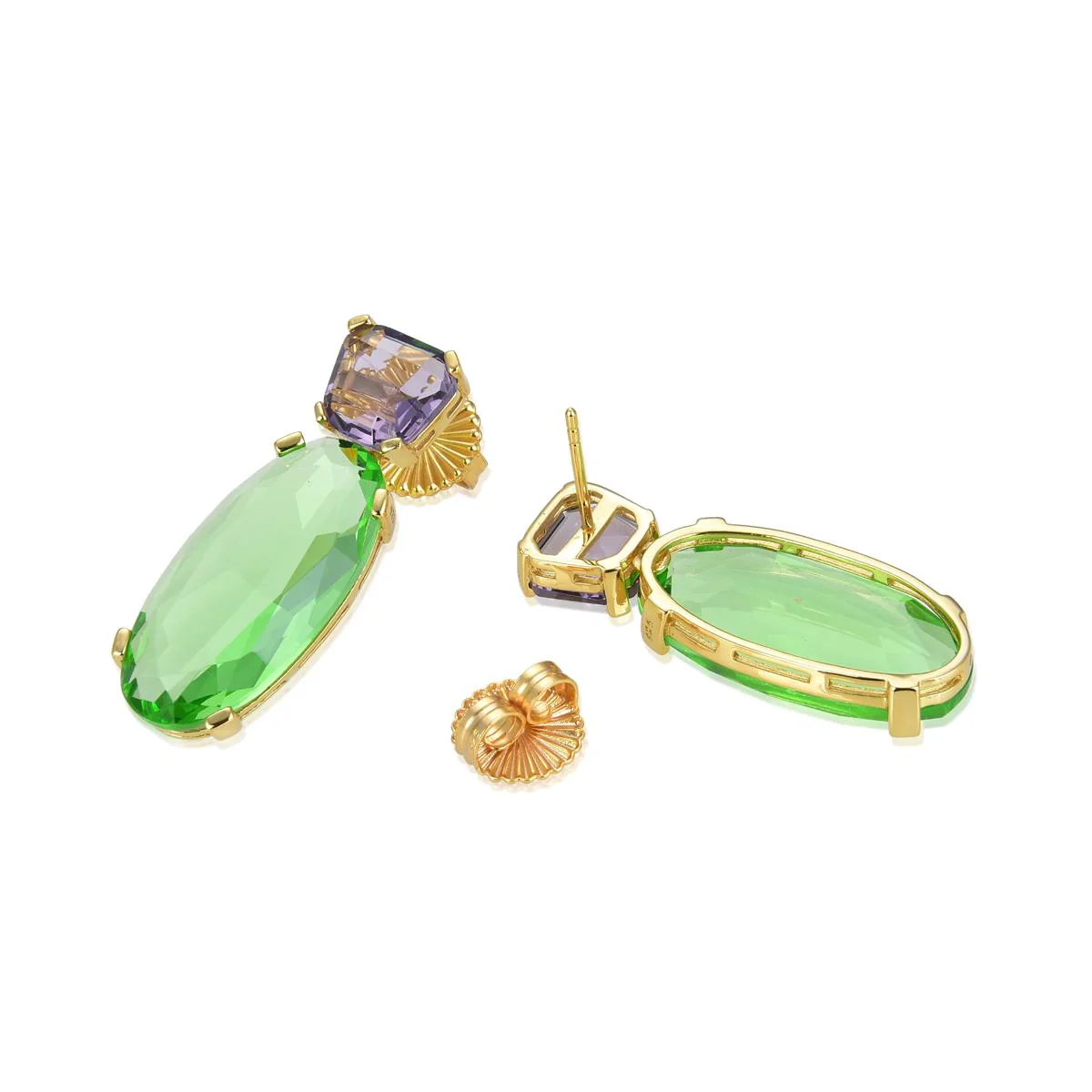 Pendientes Cate Plata De Ley 925 - Cate VERDE - Image 3