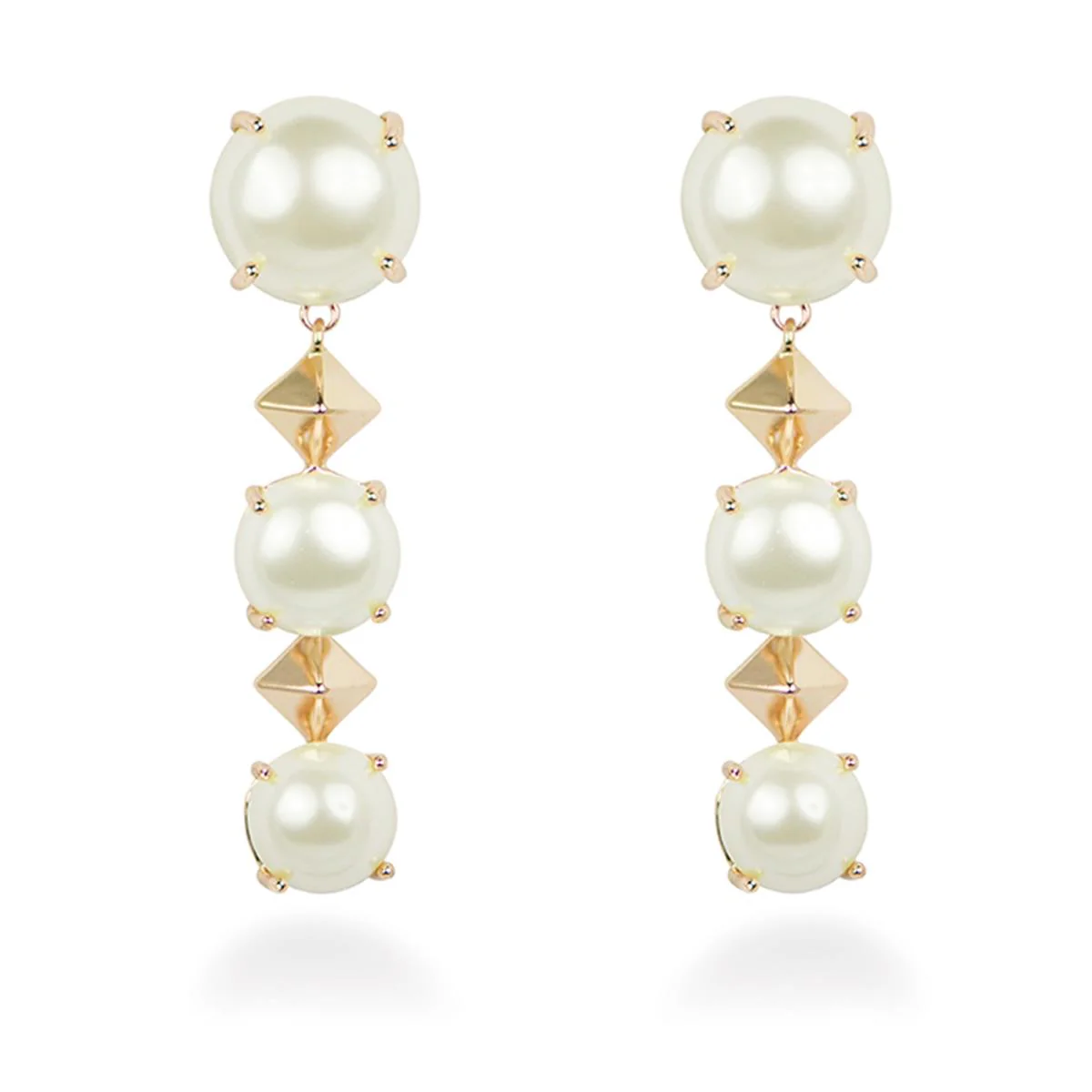Pendientes Century acabado Oro Amarillo de 18 Kts - Century BLANCO