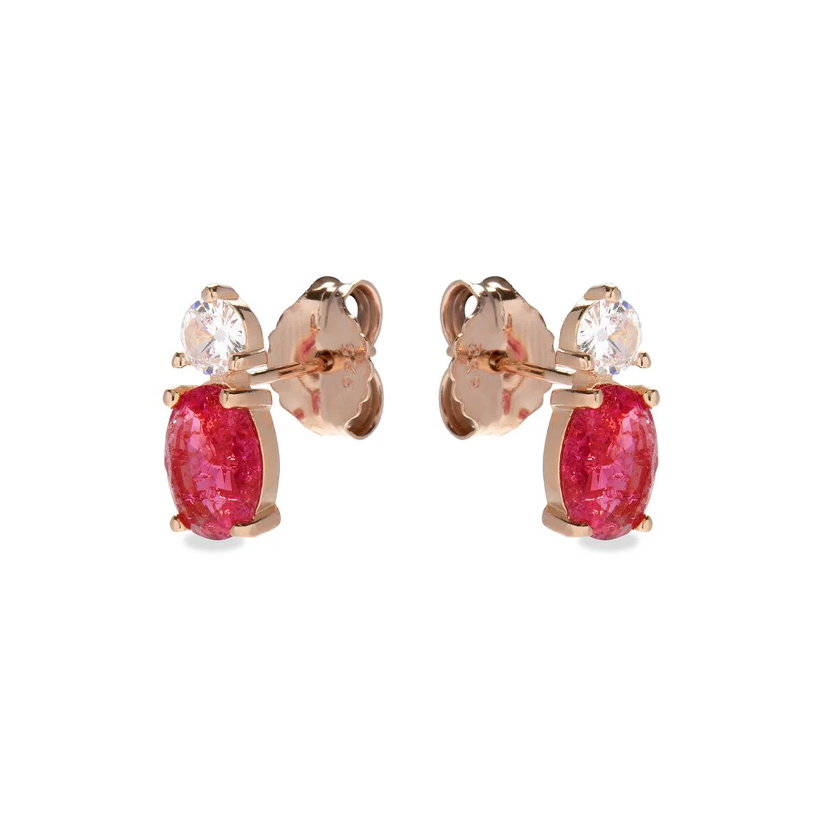 Pendientes Ceoljo Plata De Ley 925 - Ceoljo ROSA - Image 2