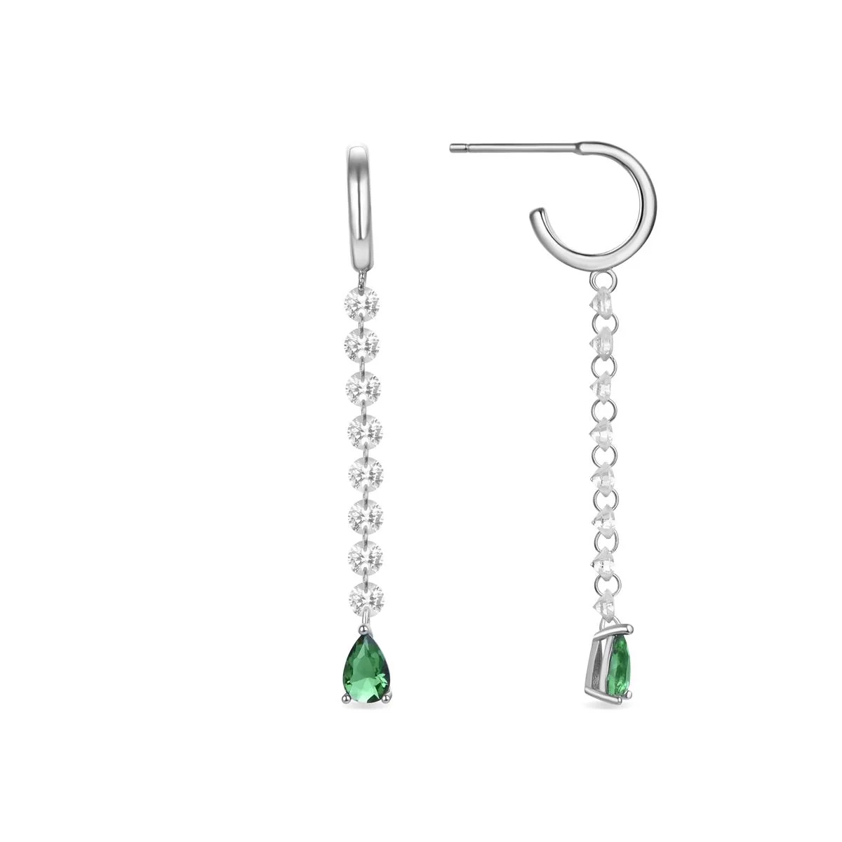 Pendientes Cerla Plata De Ley 925 - Cerla VERDE