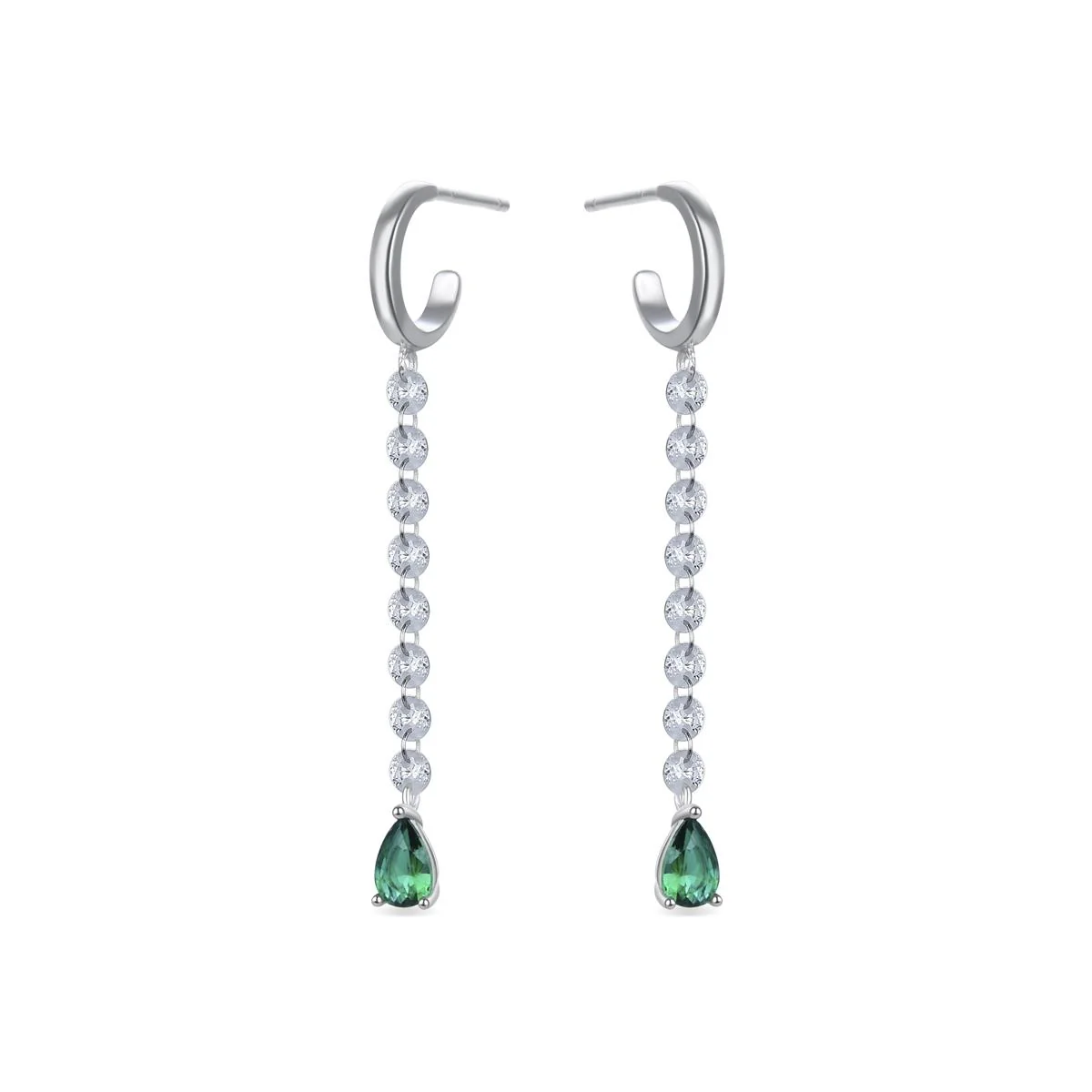 Pendientes Cerla Plata De Ley 925 - Cerla VERDE - Image 2
