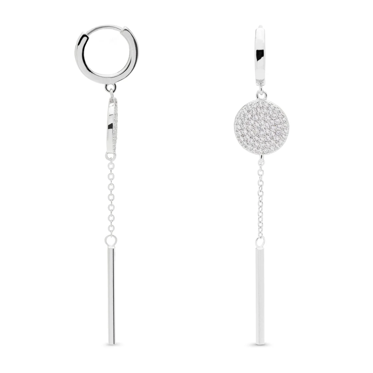Pendientes Chikia Plata De Ley 925 - Chikia BLANCO