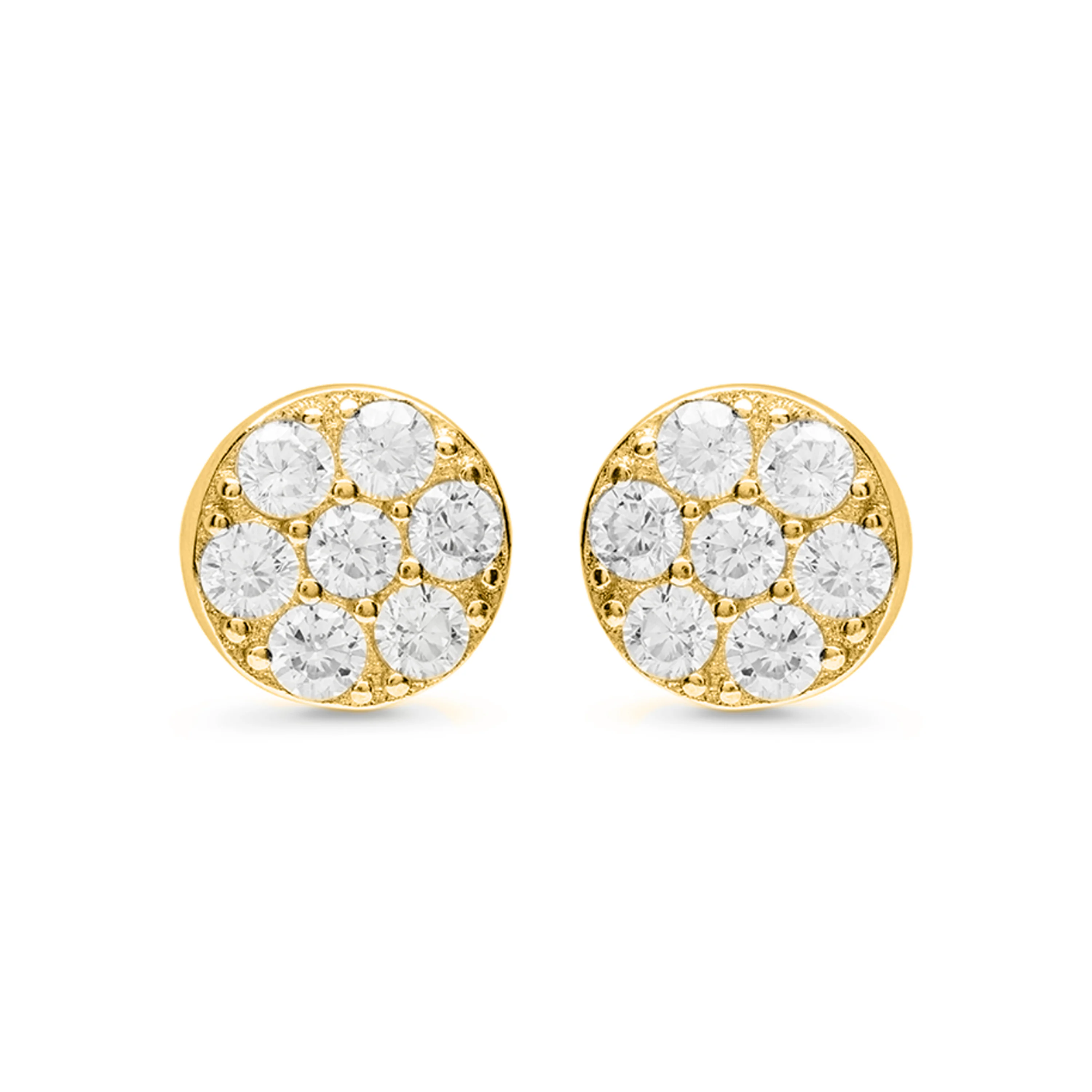 Pendientes de plata de ley 925 con Circonita Brillante acabados en rodio - Circle