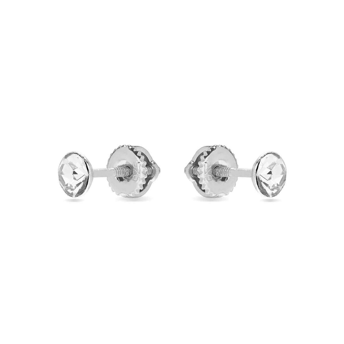 Pendientes Circulo Plata De Ley 925 - Circulo BLANCO - Image 2