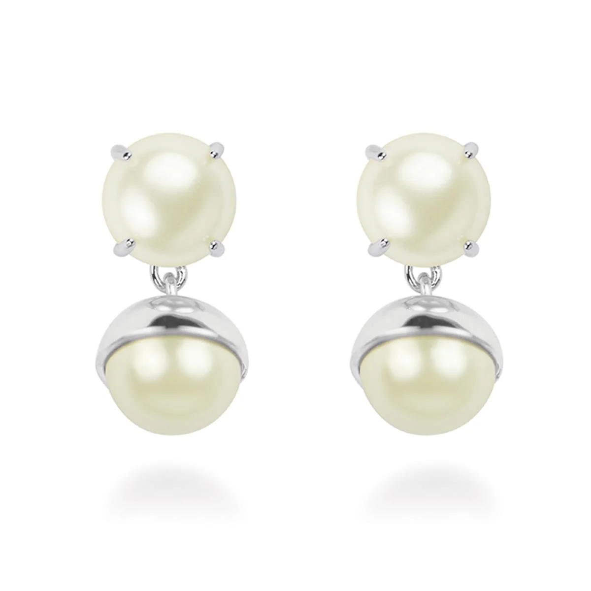Pendientes Clarion acabado en Rodio - Clarion BLANCO
