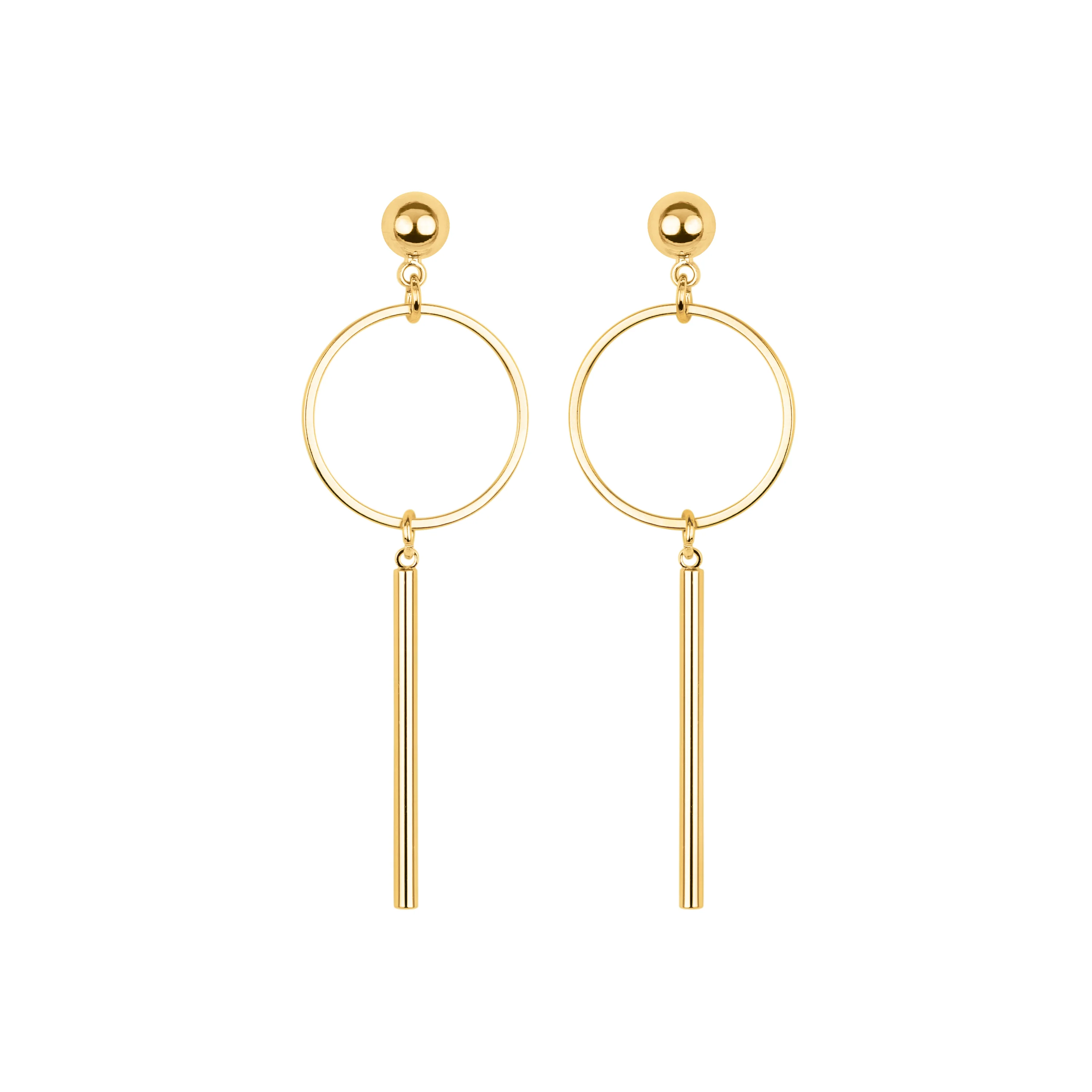 Pendientes acabados en oro amarillo 18K - Coion