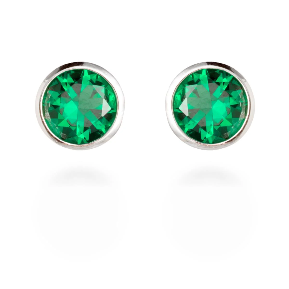 Pendientes Colores Plata De Ley 925 - Colores VERDE