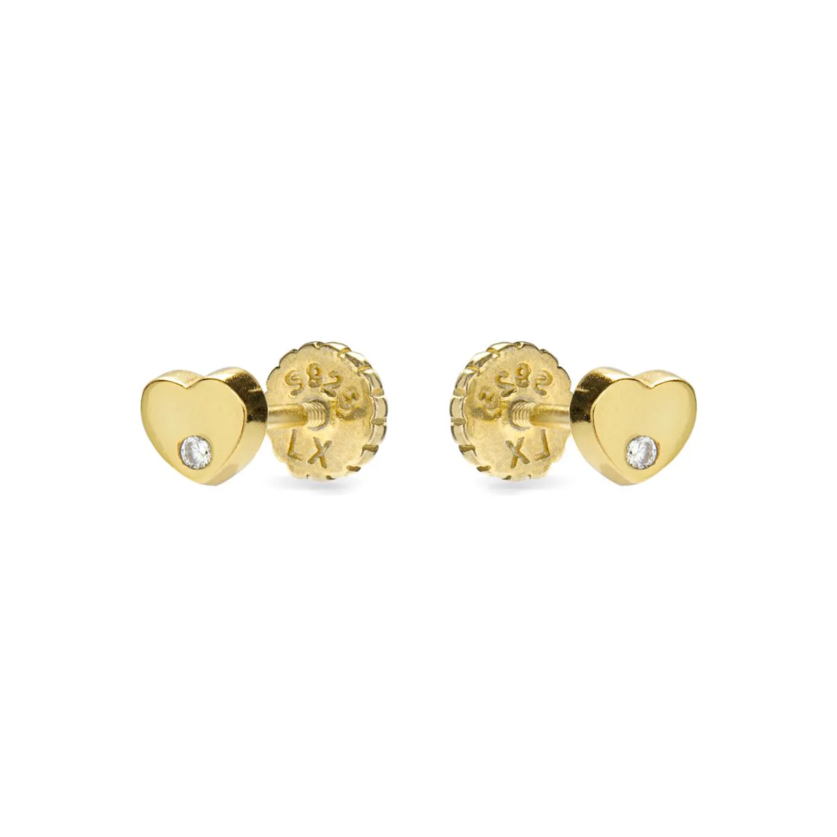 Pendientes Corazoncito Plata De Ley 925 - Corazoncito BLANCO - Image 2