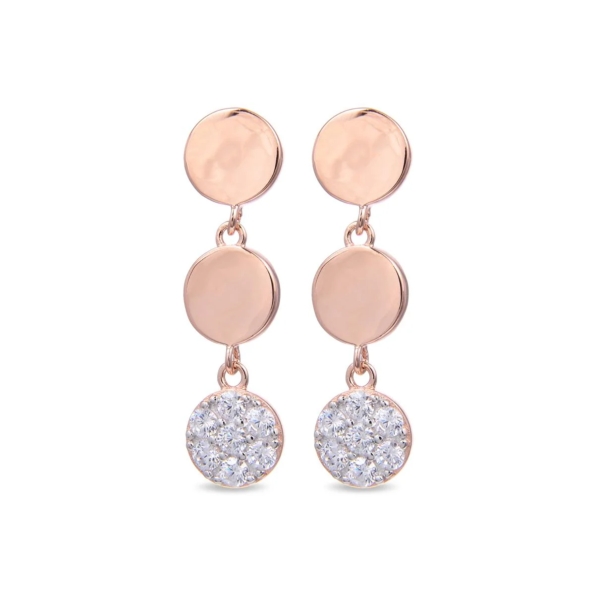 Pendientes Crecto Plata De Ley 925 - Crecto BLANCO