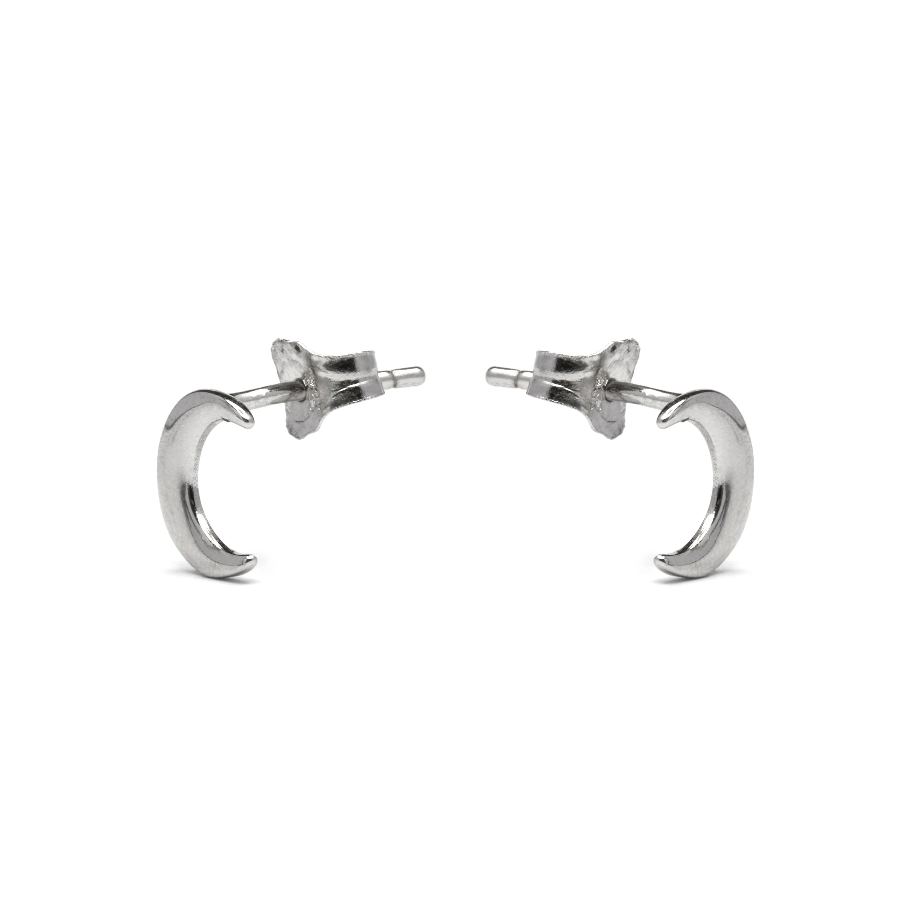 Pendientes de Plata de Ley 925 acabados en rodio - Crescent - Image 3