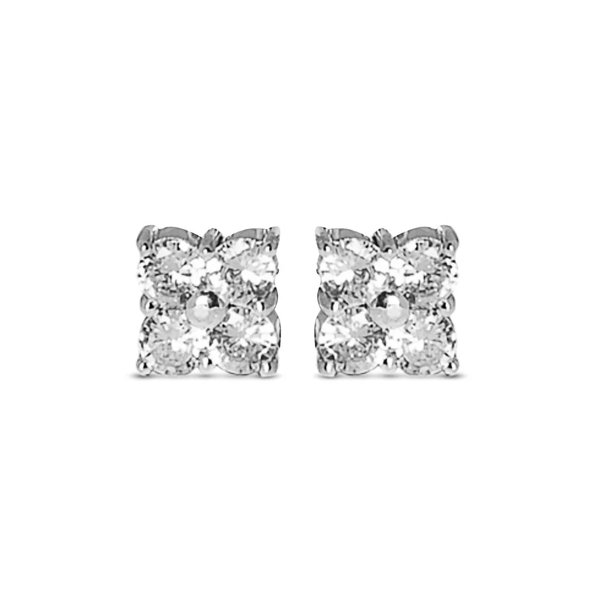 Pendientes Cuatros Plata De Ley 925 - Cuatros BLANCO