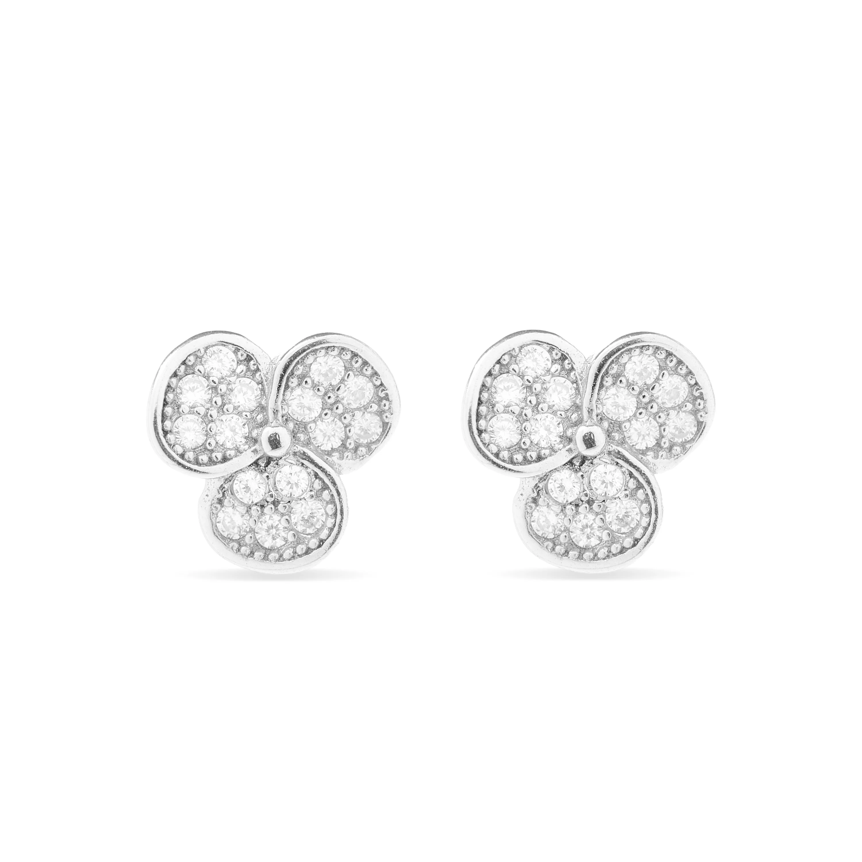 Pendientes de Plata de Ley 925 con Circonita Brillante acabados en rodio - Dagger