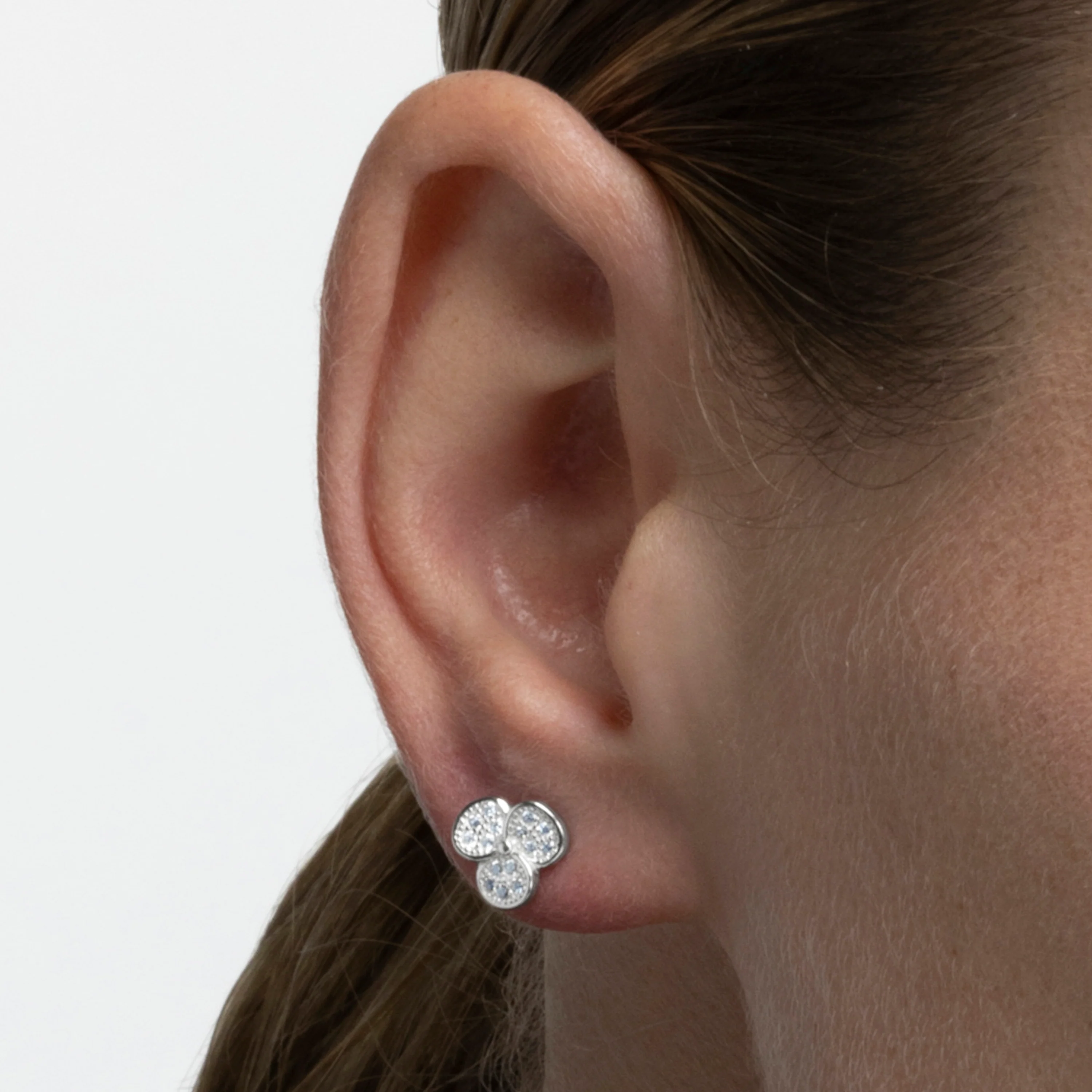 Pendientes de Plata de Ley 925 con Circonita Brillante acabados en rodio - Dagger - Image 3