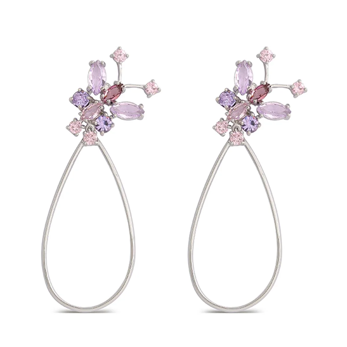 Pendientes Dakdi acabado en Rodio - Dakdi MULTICOLOR