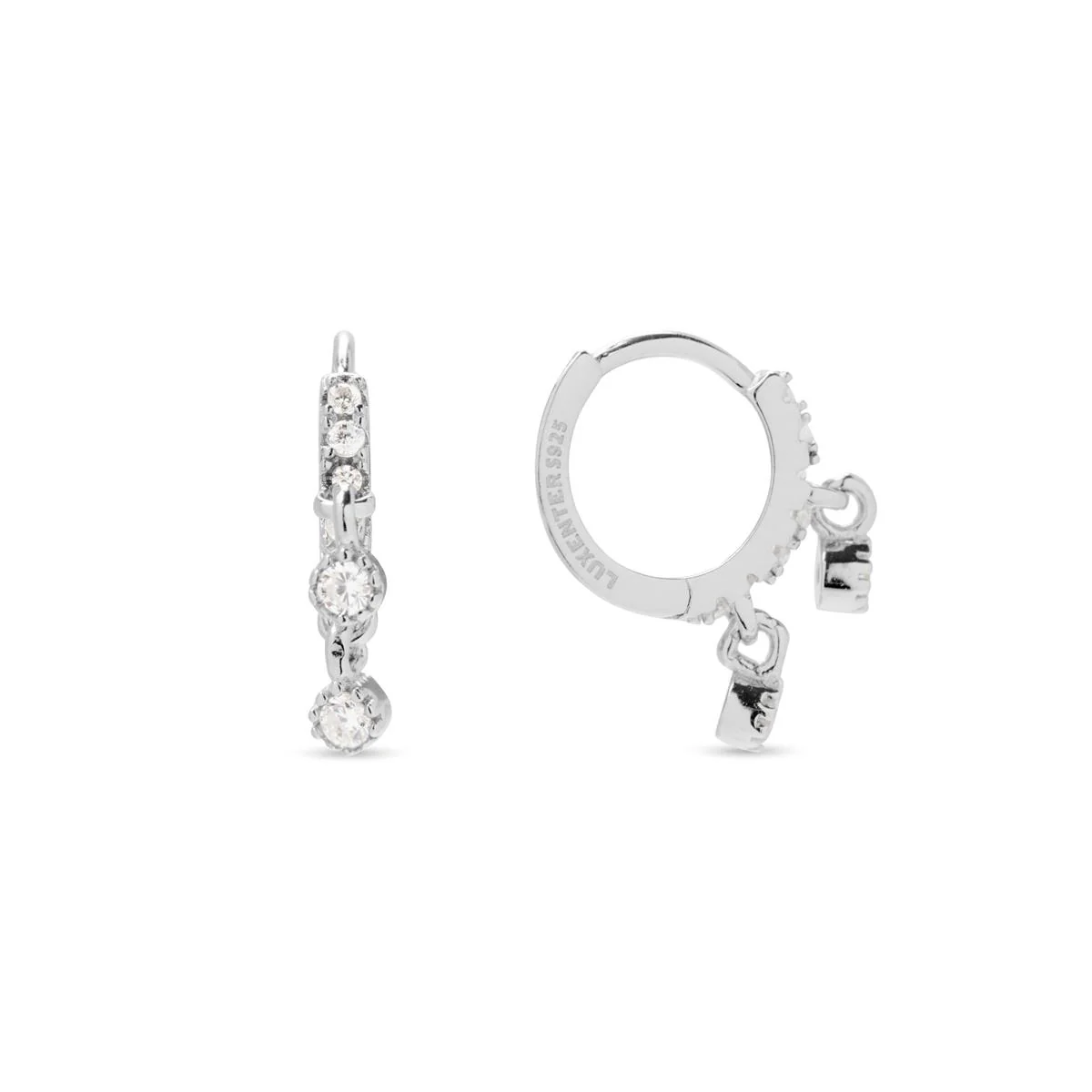 Pendientes Damra Plata De Ley 925 - Damra BLANCO