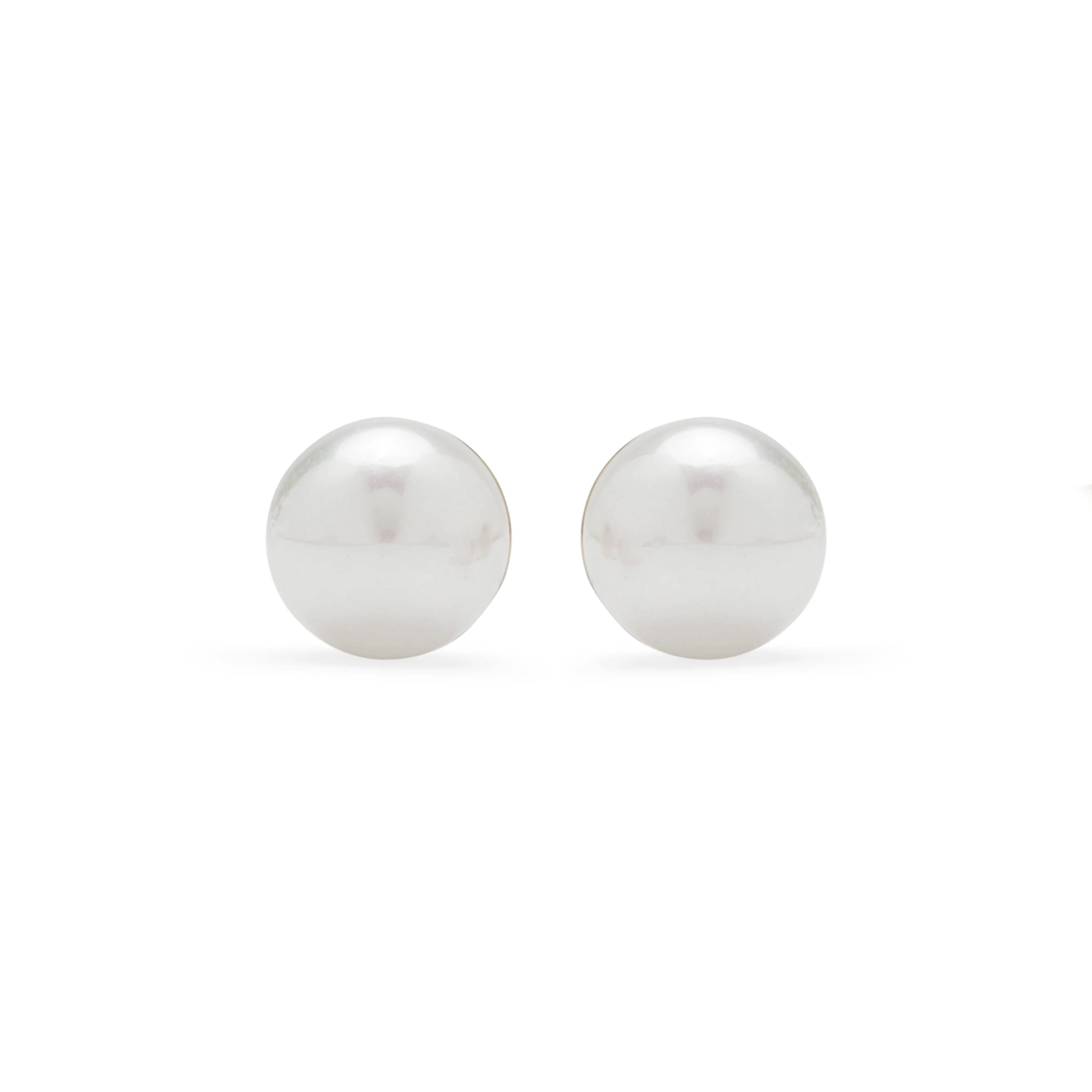 Pendientes de Plata de Ley 925 con Perla Blanca acabados en oro amarillo 18K - Danlug