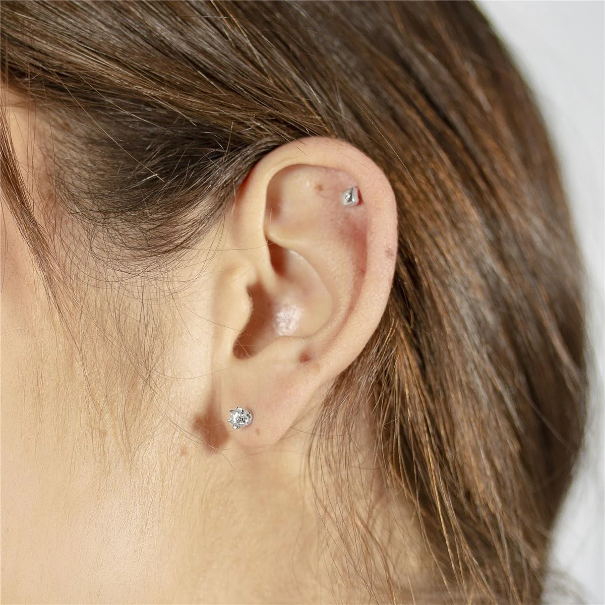 Pendientes Luxenter Oro De Ley De 18 Quilates - Dare BLANCO - Image 2
