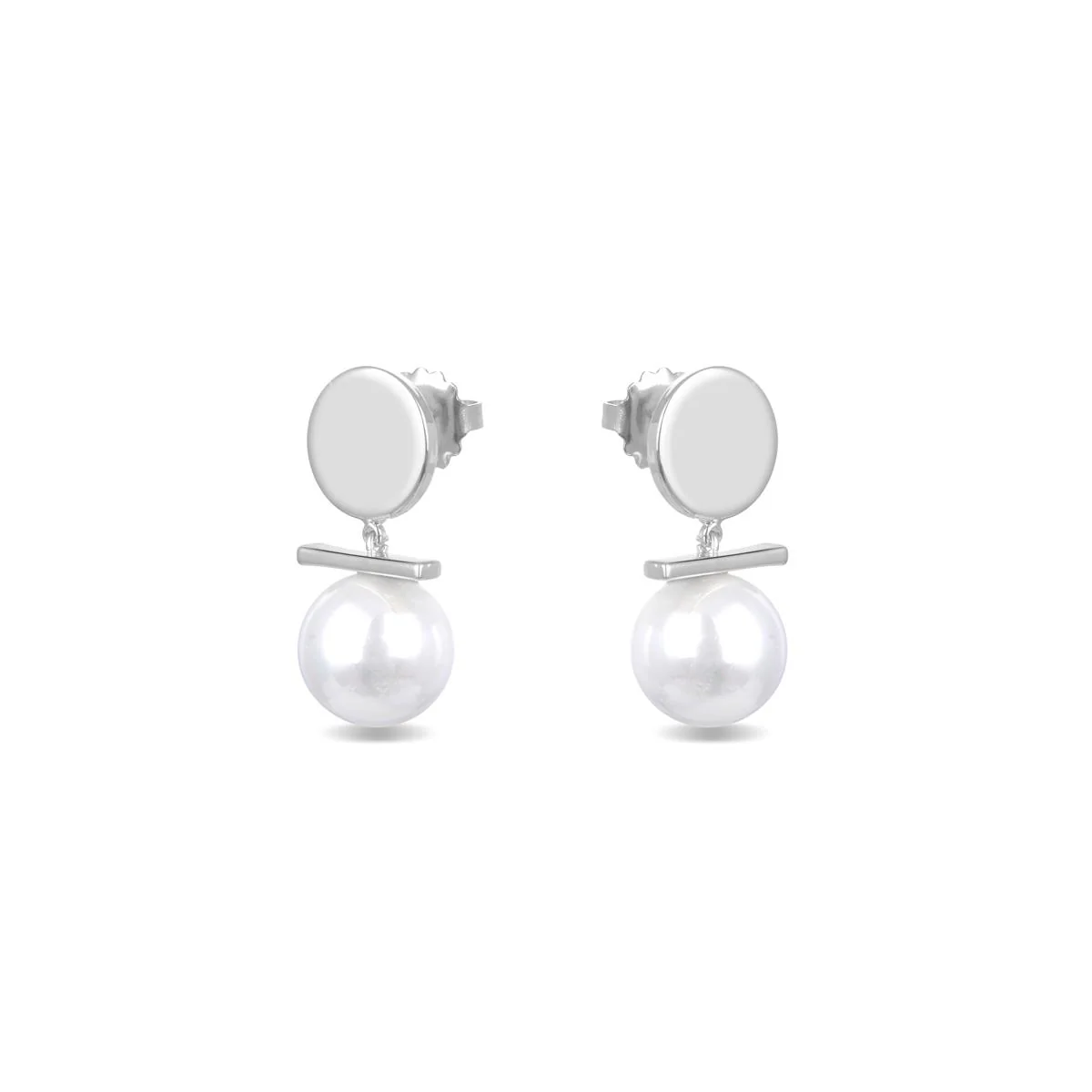 Pendientes Darsha acabado en Rodio - Darsha BLANCO - Image 2