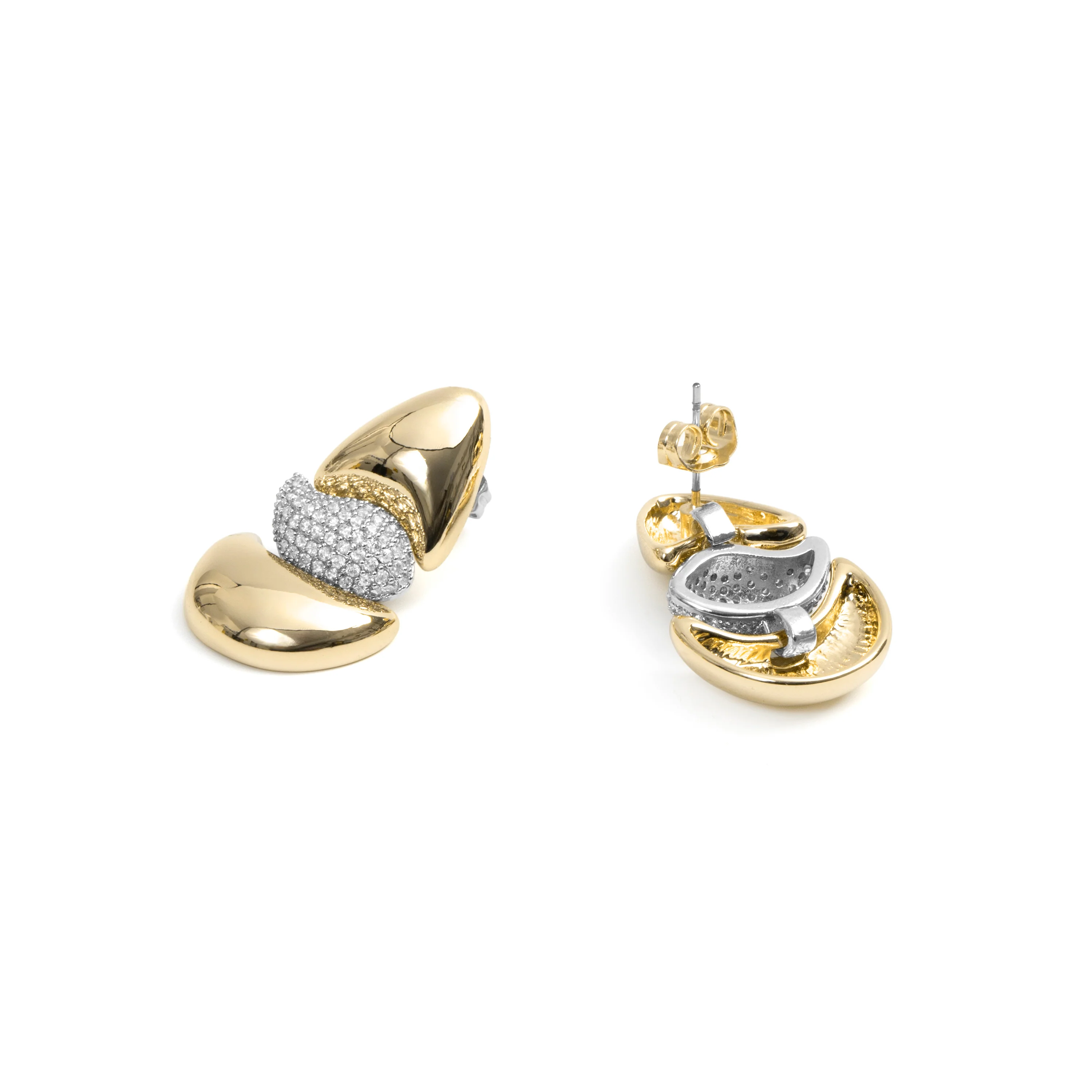 Pendientes de Circonita Brillante acabado en oro amarillo de 18k - Atlin - Image 5