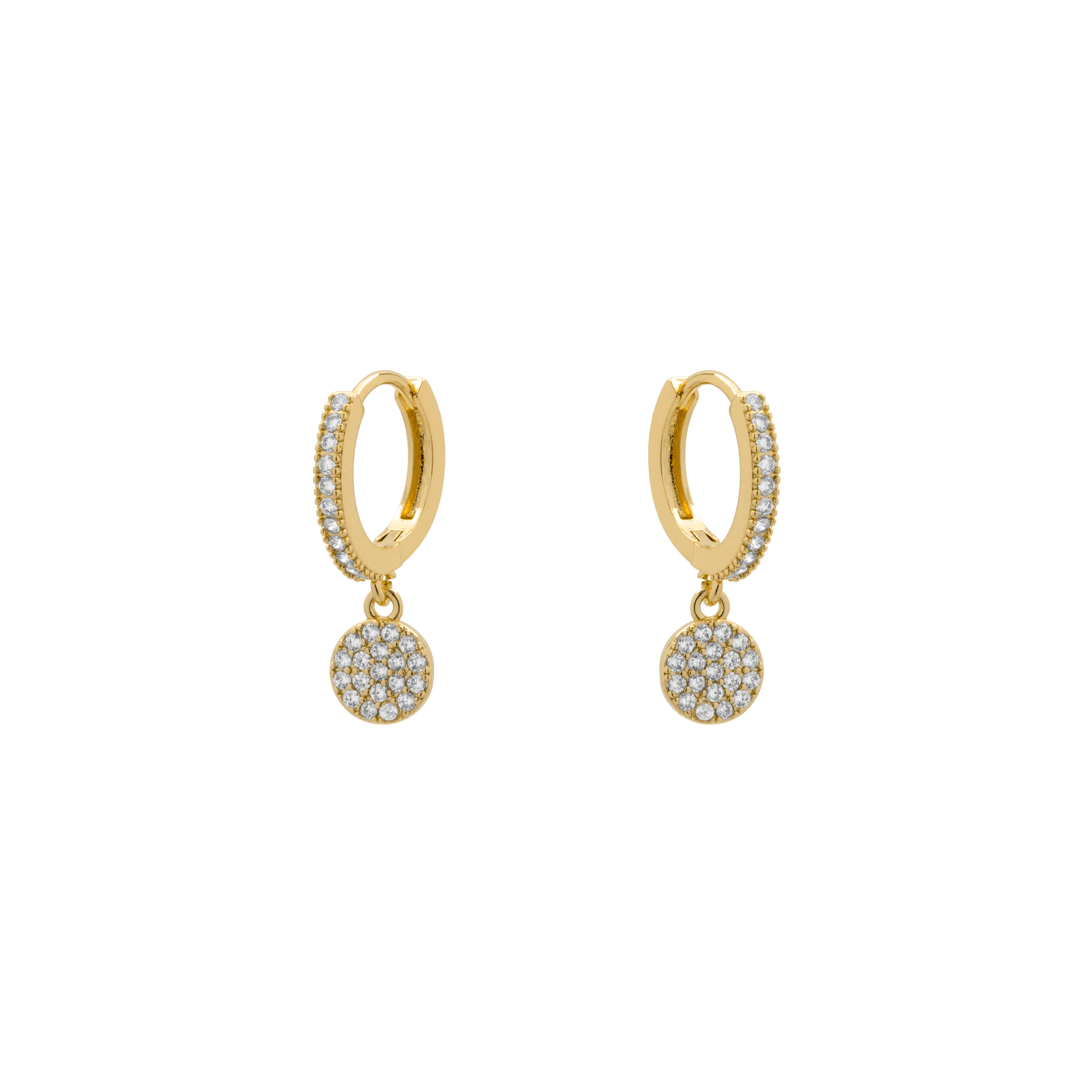Pendientes de Circonita Brillante acabado en oro amarillo de 18k - Canuw - Image 3