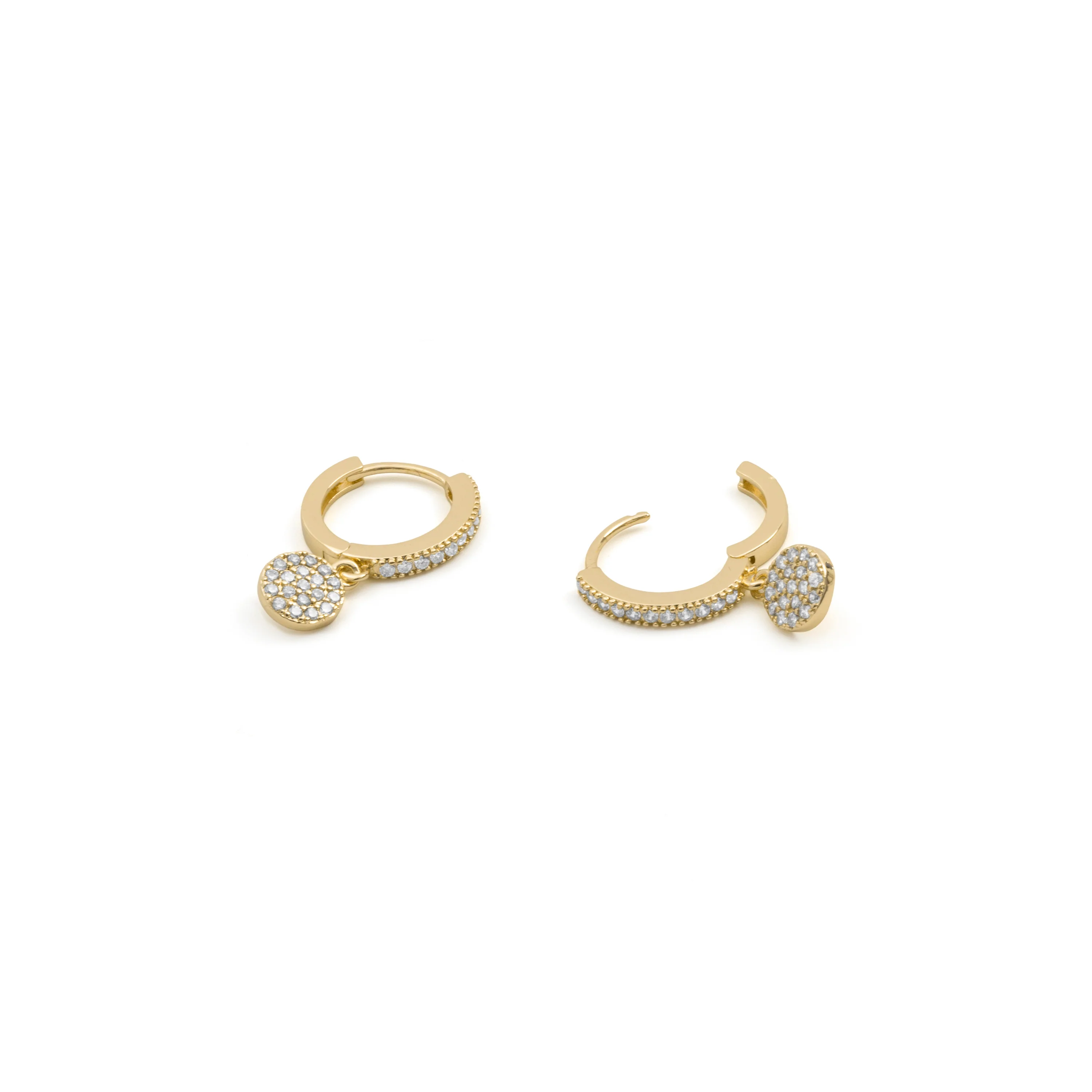 Pendientes de Circonita Brillante acabado en oro amarillo de 18k - Canuw - Image 5