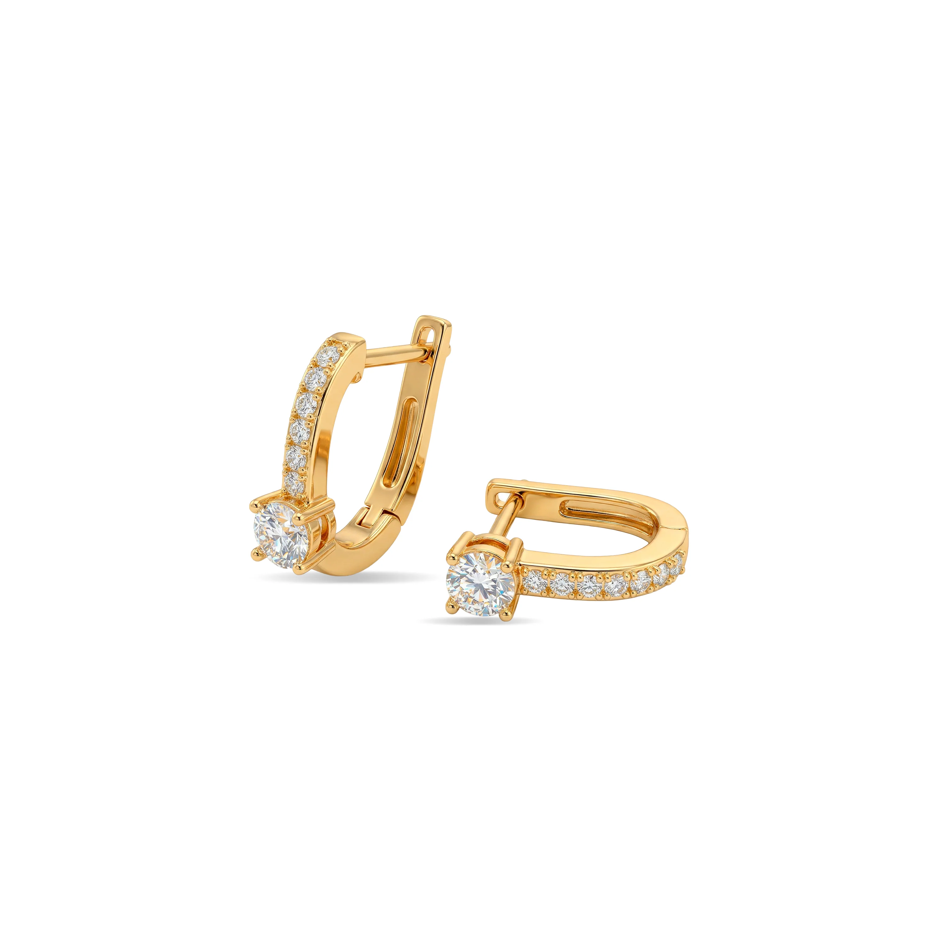 Pendientes de Circonita Brillante acabado en oro amarillo de 18k - Ekno - Image 5