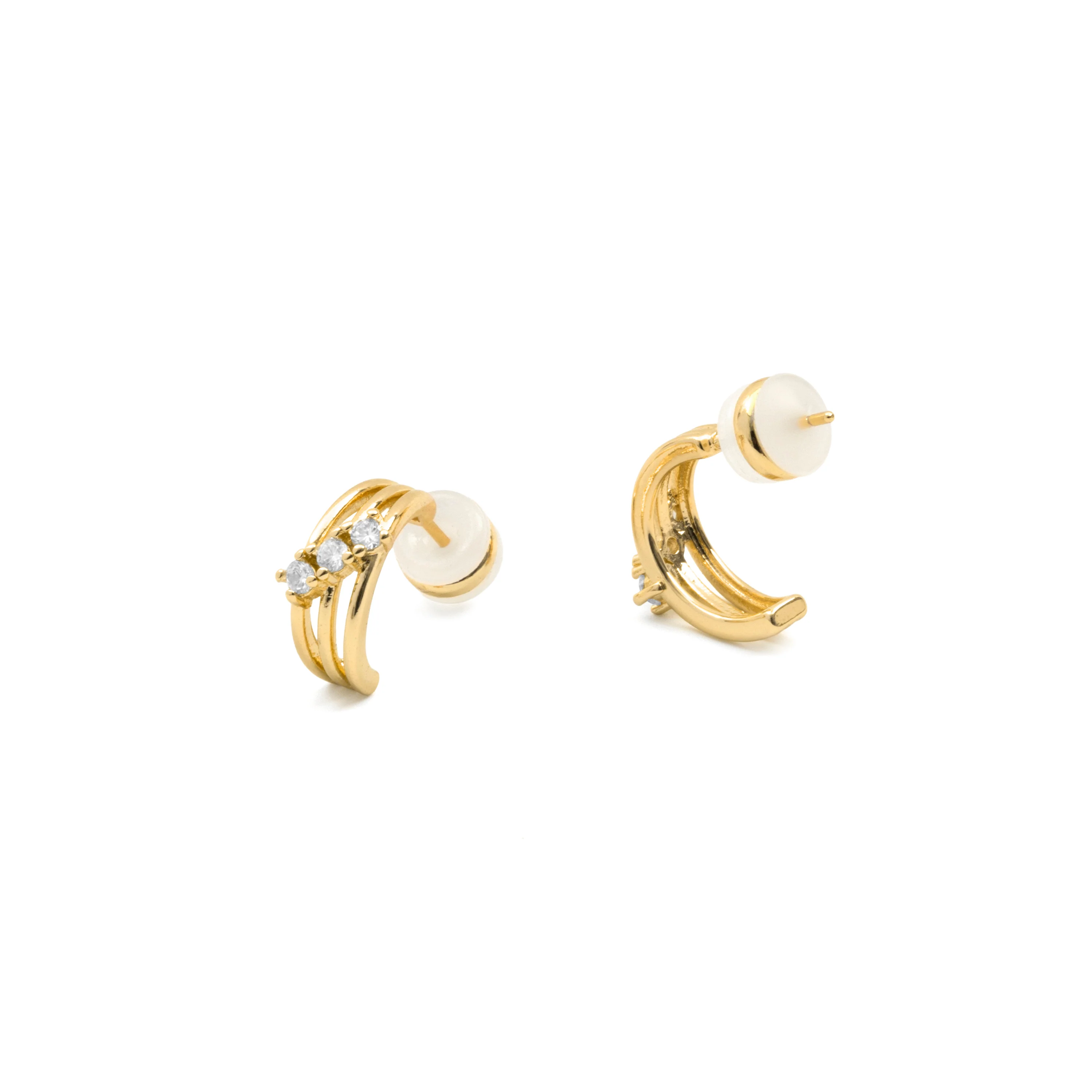 Pendientes de Circonita Brillante acabado en oro amarillo de 18k - Folex - Image 5