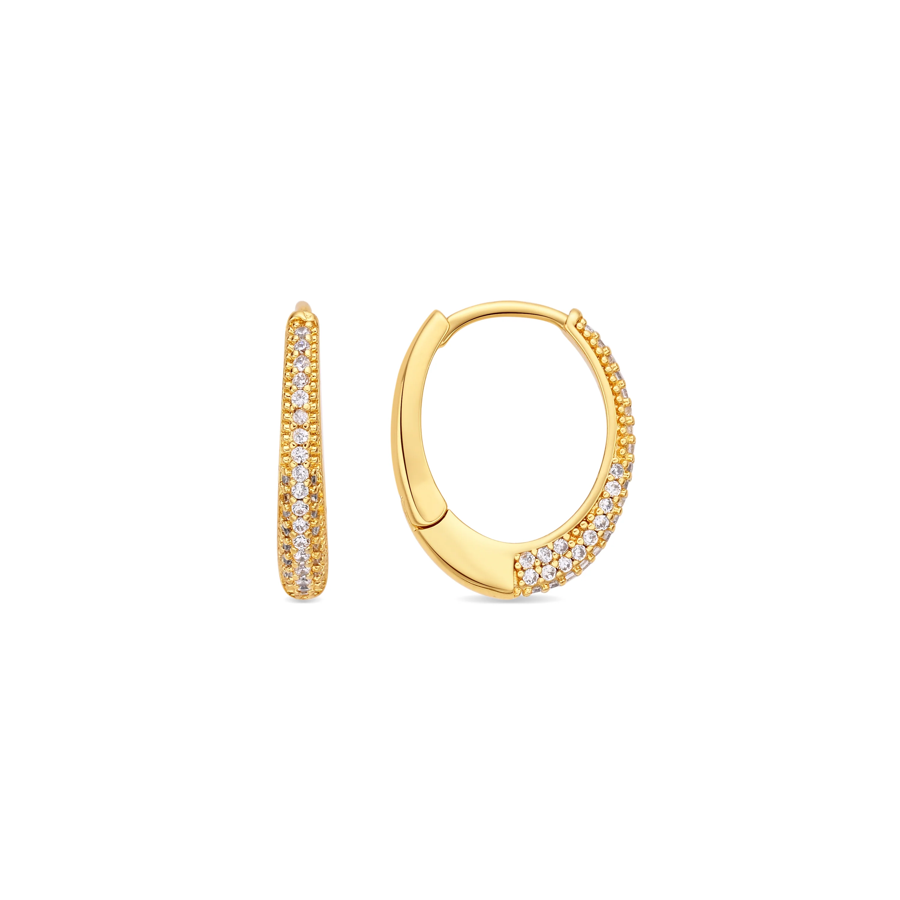 Pendientes de Circonita Brillante acabado en oro amarillo de 18k - Irian