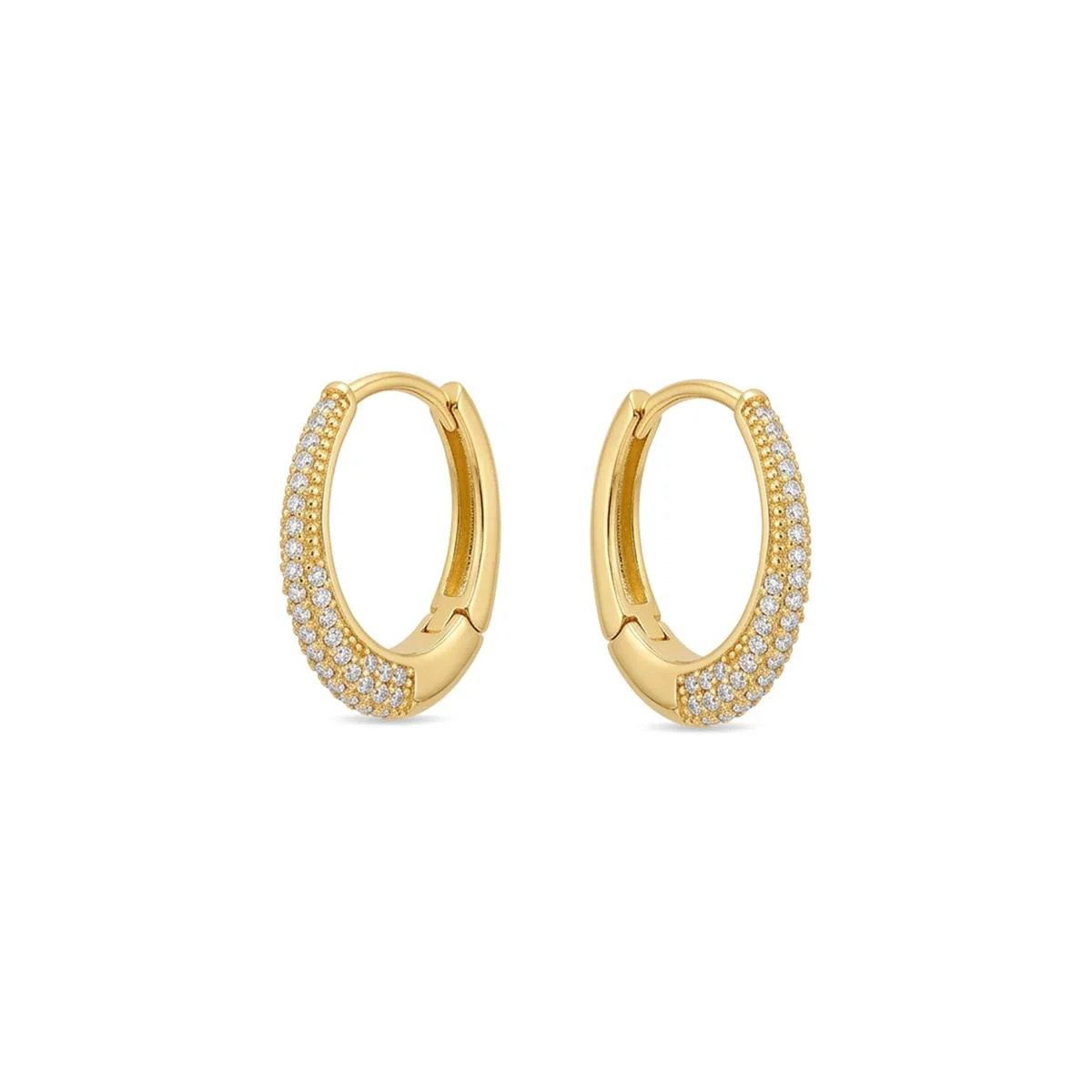Pendientes de Circonita Brillante acabado en oro amarillo de 18k - Irian - Image 5