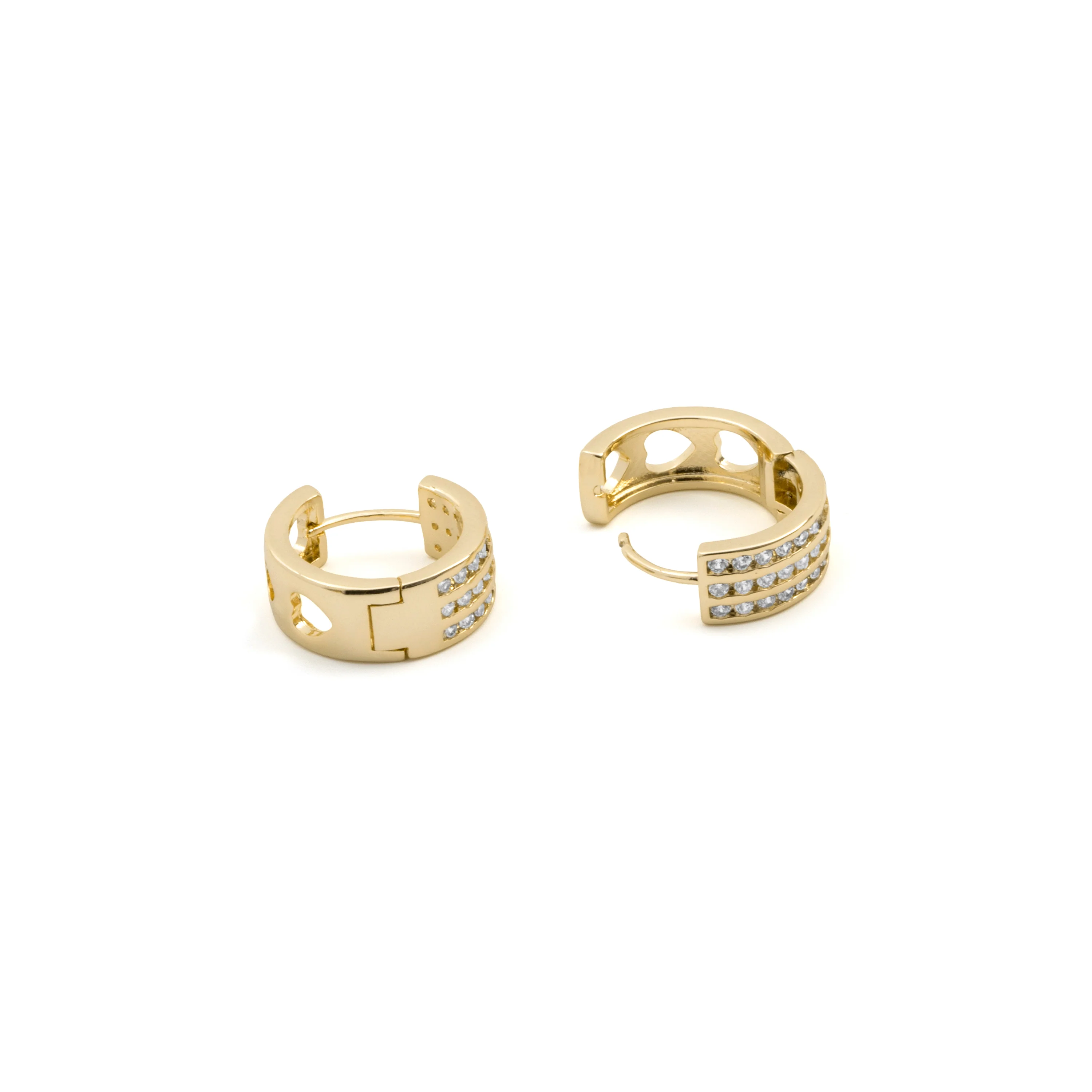 Pendientes de Circonita Brillante acabado en oro amarillo de 18k - Issly - Image 5