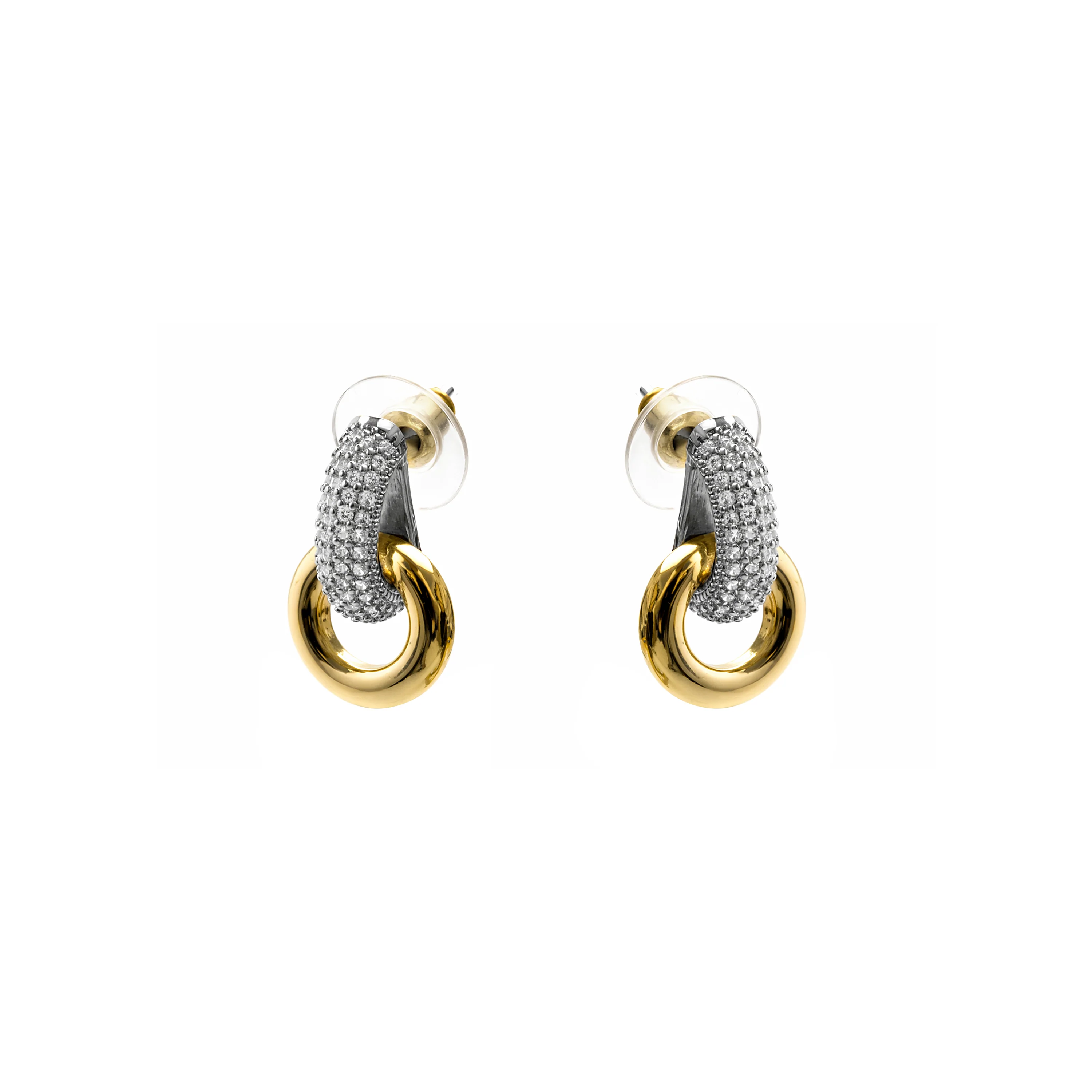 Pendientes de Circonita Brillante acabado en oro amarillo de 18k - Lepua - Image 3