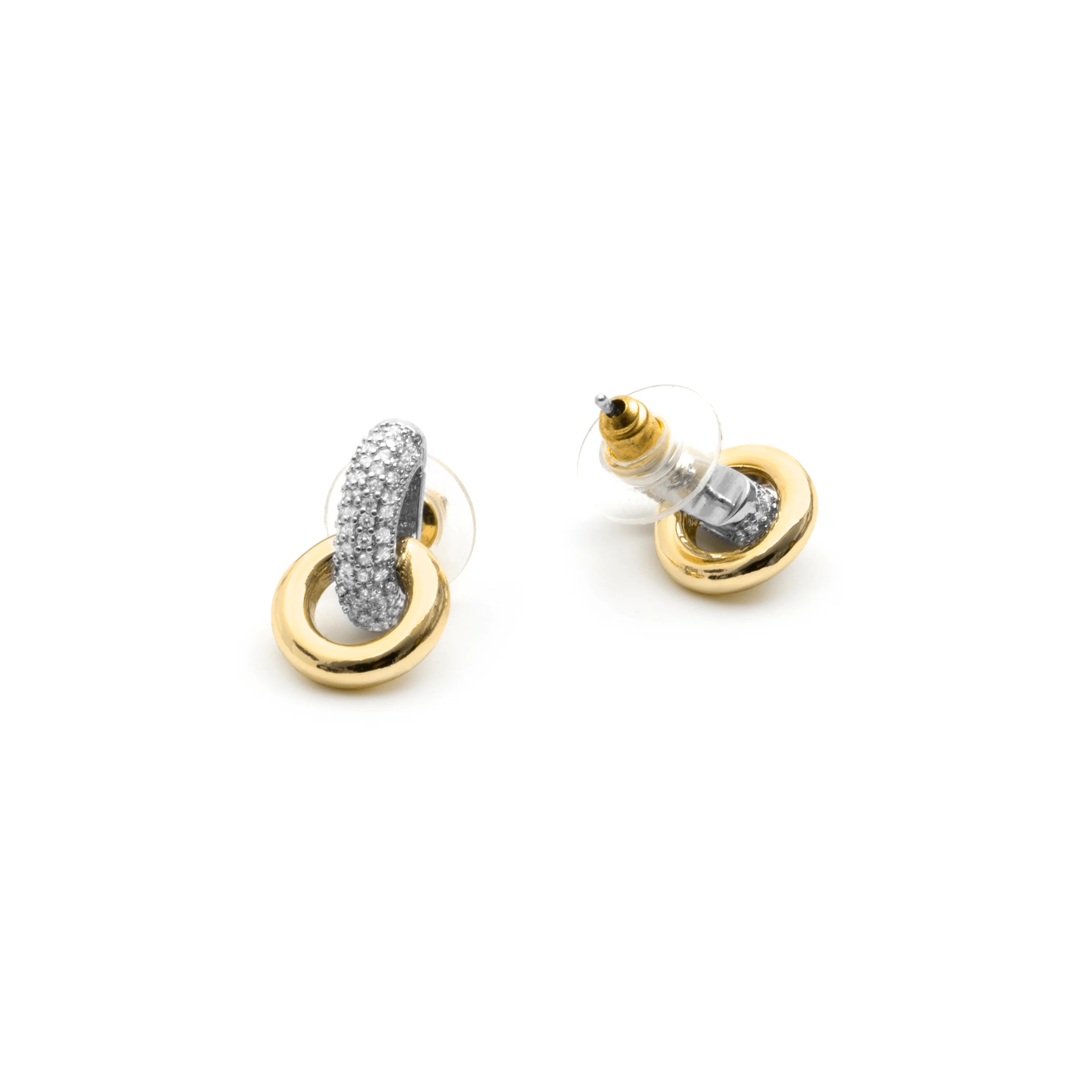 Pendientes de Circonita Brillante acabado en oro amarillo de 18k - Lepua - Image 5